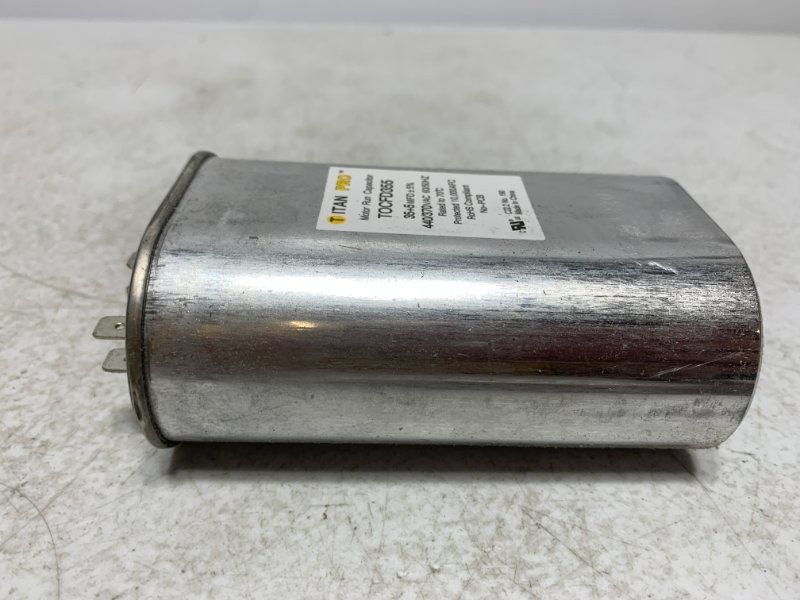Titan Pro TOCFD355 Motor Run Capacitor 35+5 MFD 440/370VAC Round