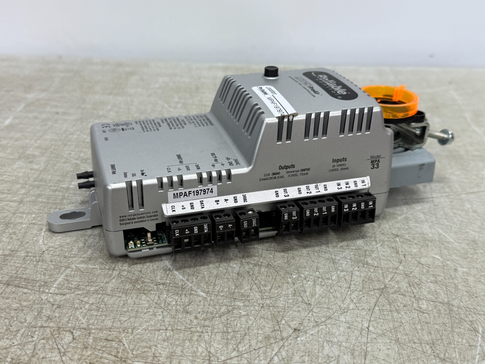 Reliable Controls Mach-ProAir BACnet Building VAV Controller MPA33-A Output