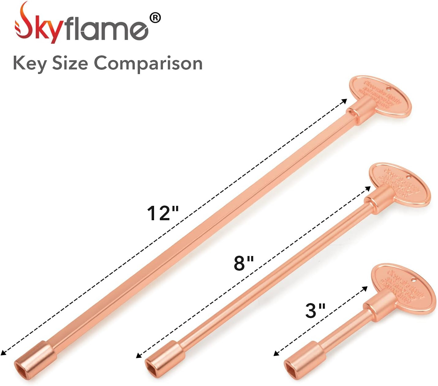 Universal Gas Valve Key Fits 1/4″ and 5/16″ Gas Valve Stems, for Fire Pit and Fi