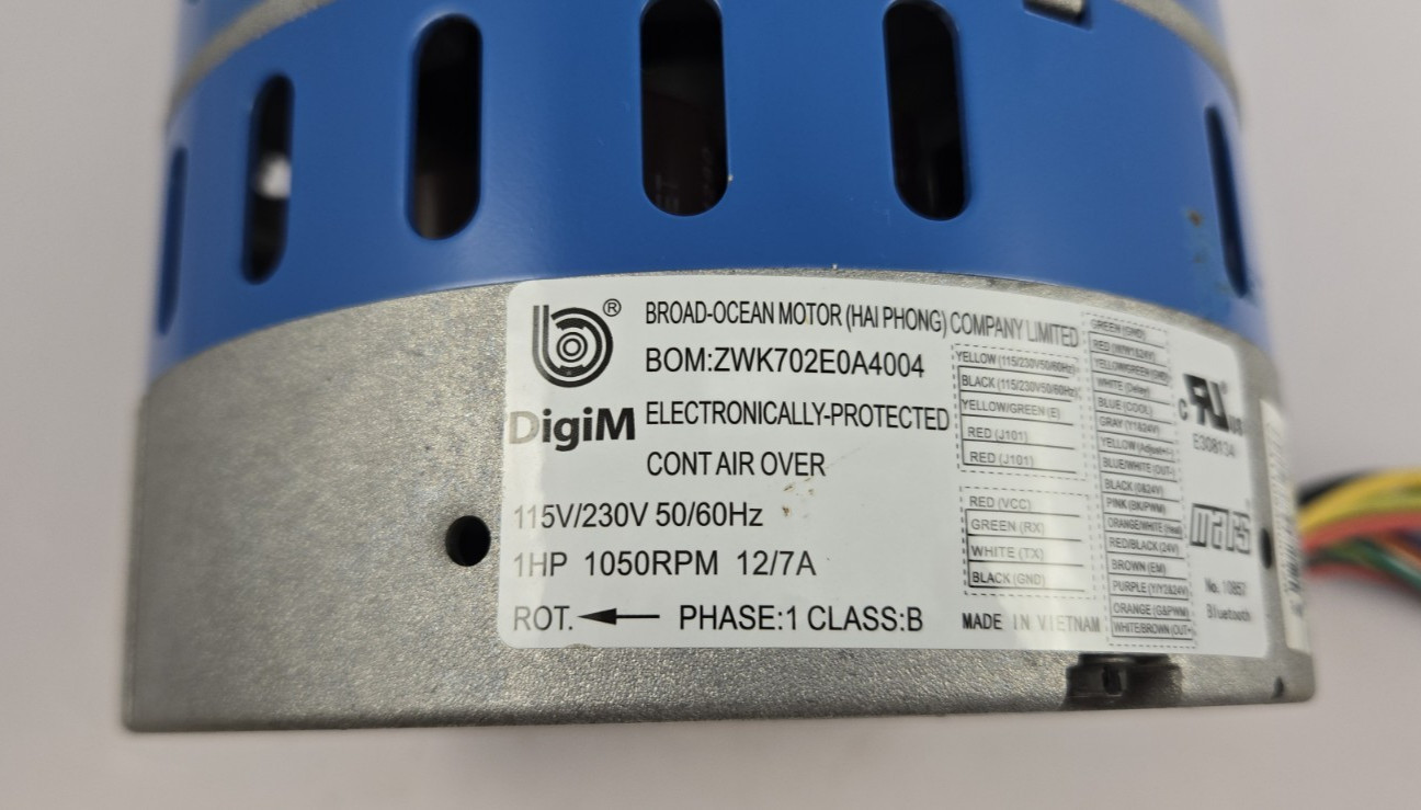 Mars Broad-Ocean 1 HP ECM Universal Replacement Blower Motor 10857 ZWK702E0A4004