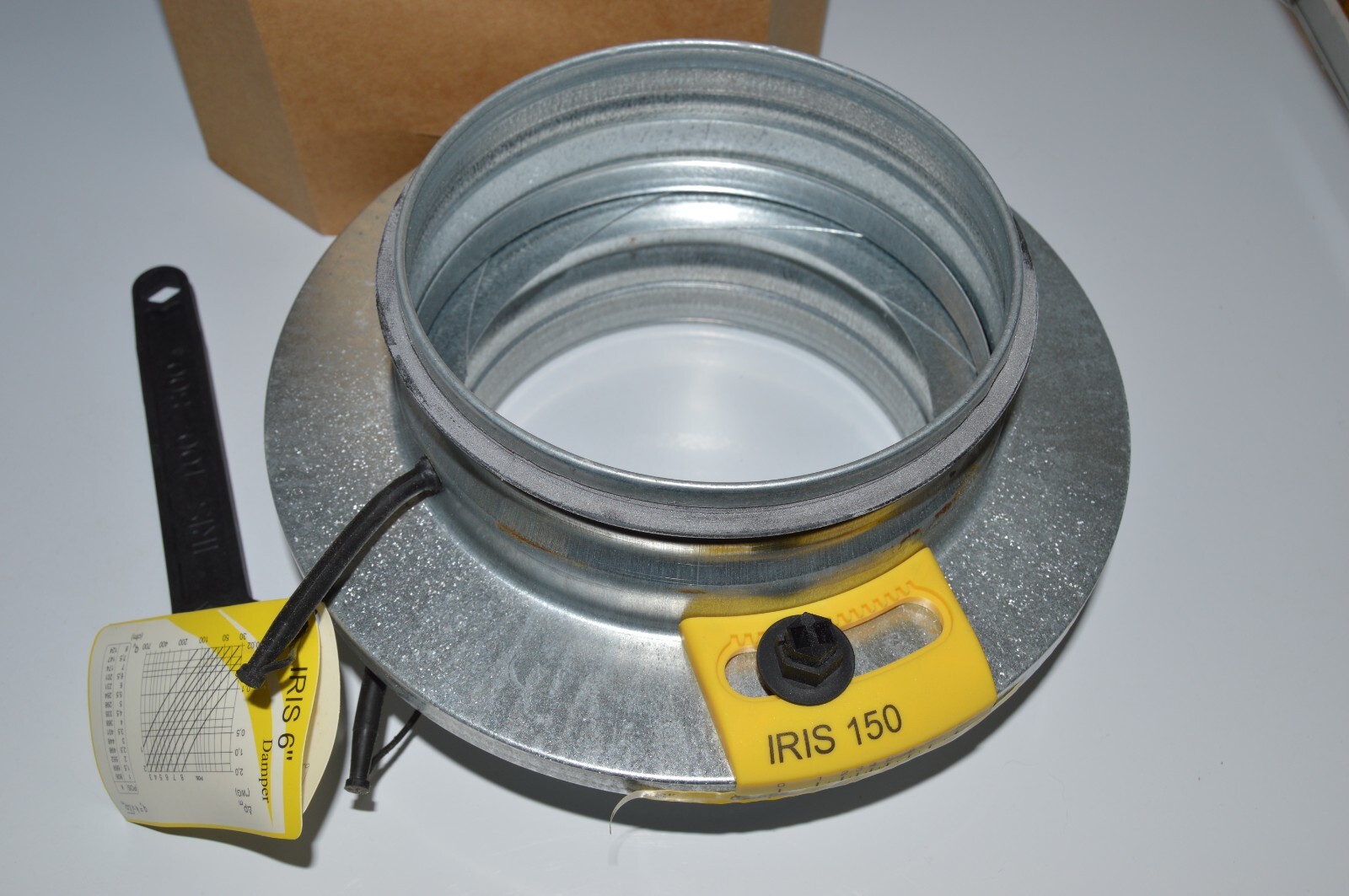 CFM IRIS-150 6″ Adjustable Duct Damper 6″ Diameter, IR 6, NEW