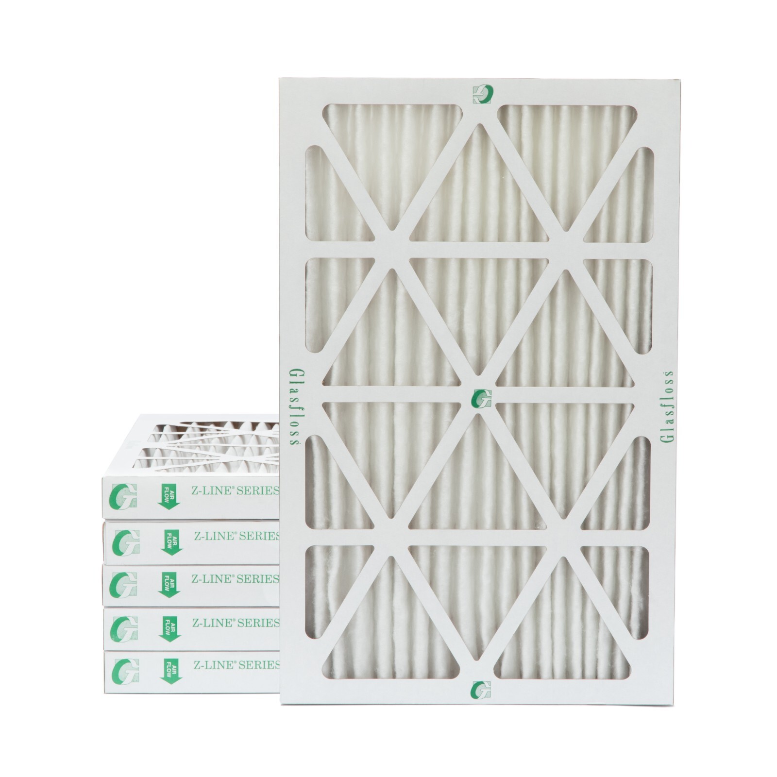 14x30x1 MERV 13 Pleated AC Furnace Air Filters by Glasfloss. 6 Pack