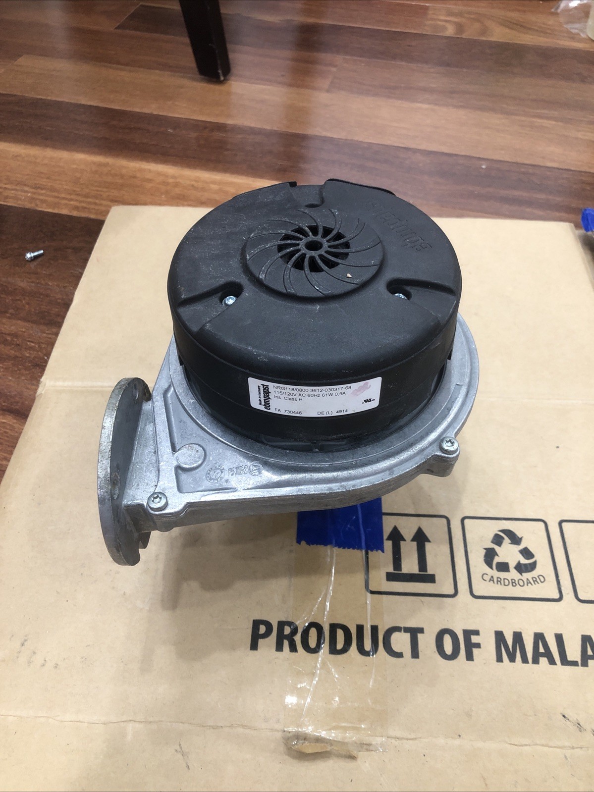 NTI Vmax Boiler Blower Fan EBMPAPST NRG118/0800-3612-030317-68