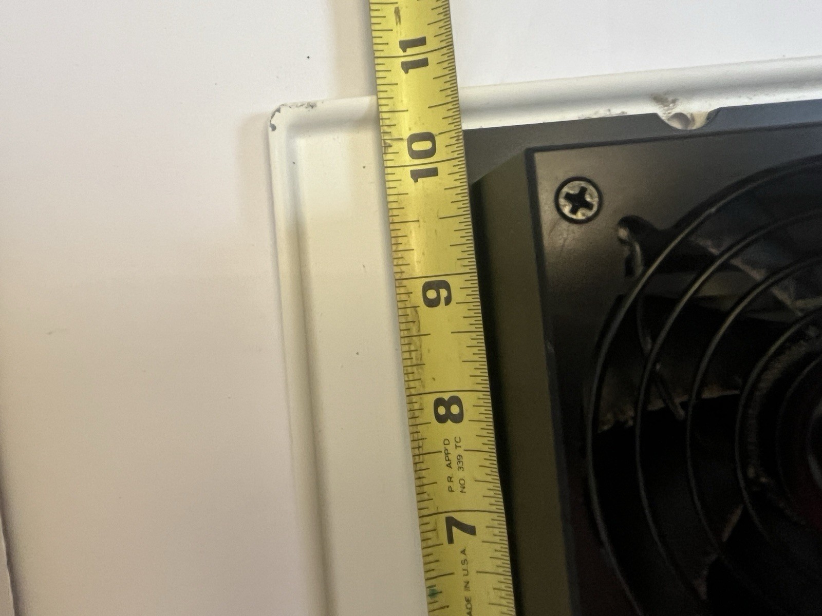 AC Infinity AIRTap T6 Wall Register Booster Fan 120 CFM 12V White 12×6. Tested.
