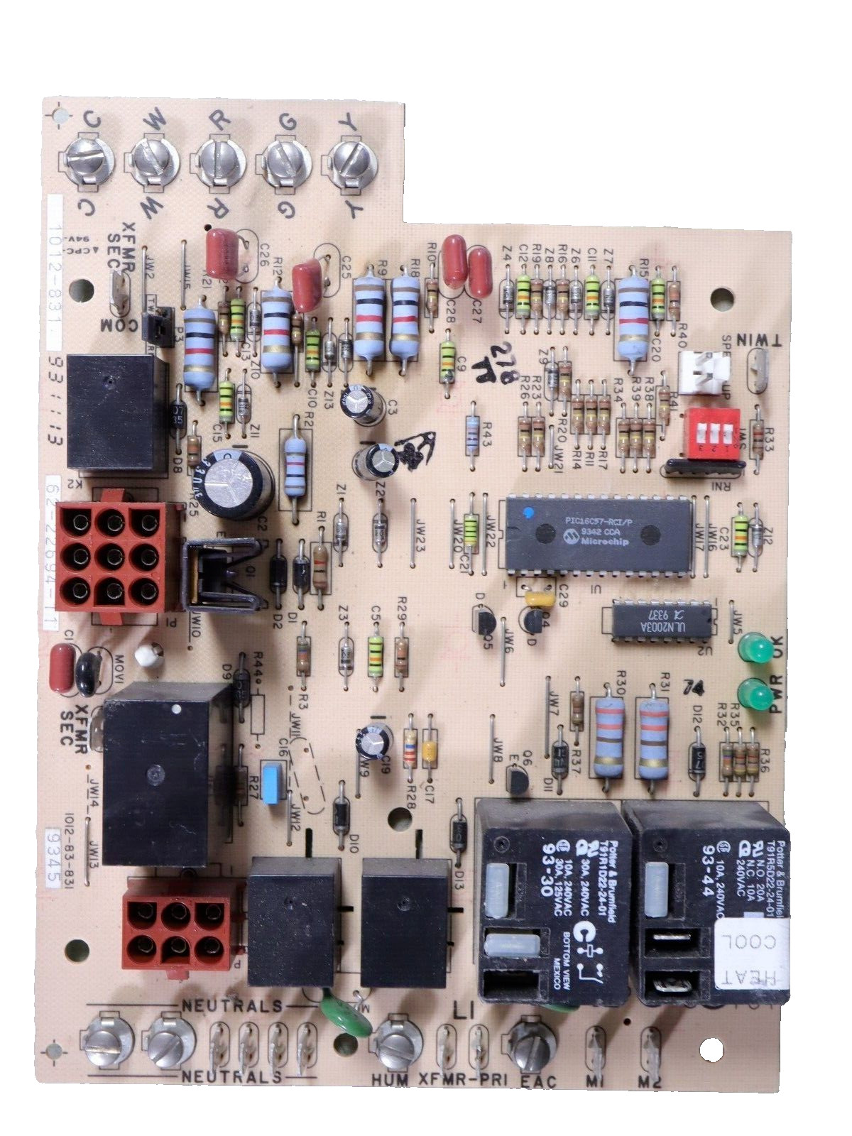 Rheem Ruud Weather King 1012-831 Furnace Fan Control Circuit Board 62-22694-11