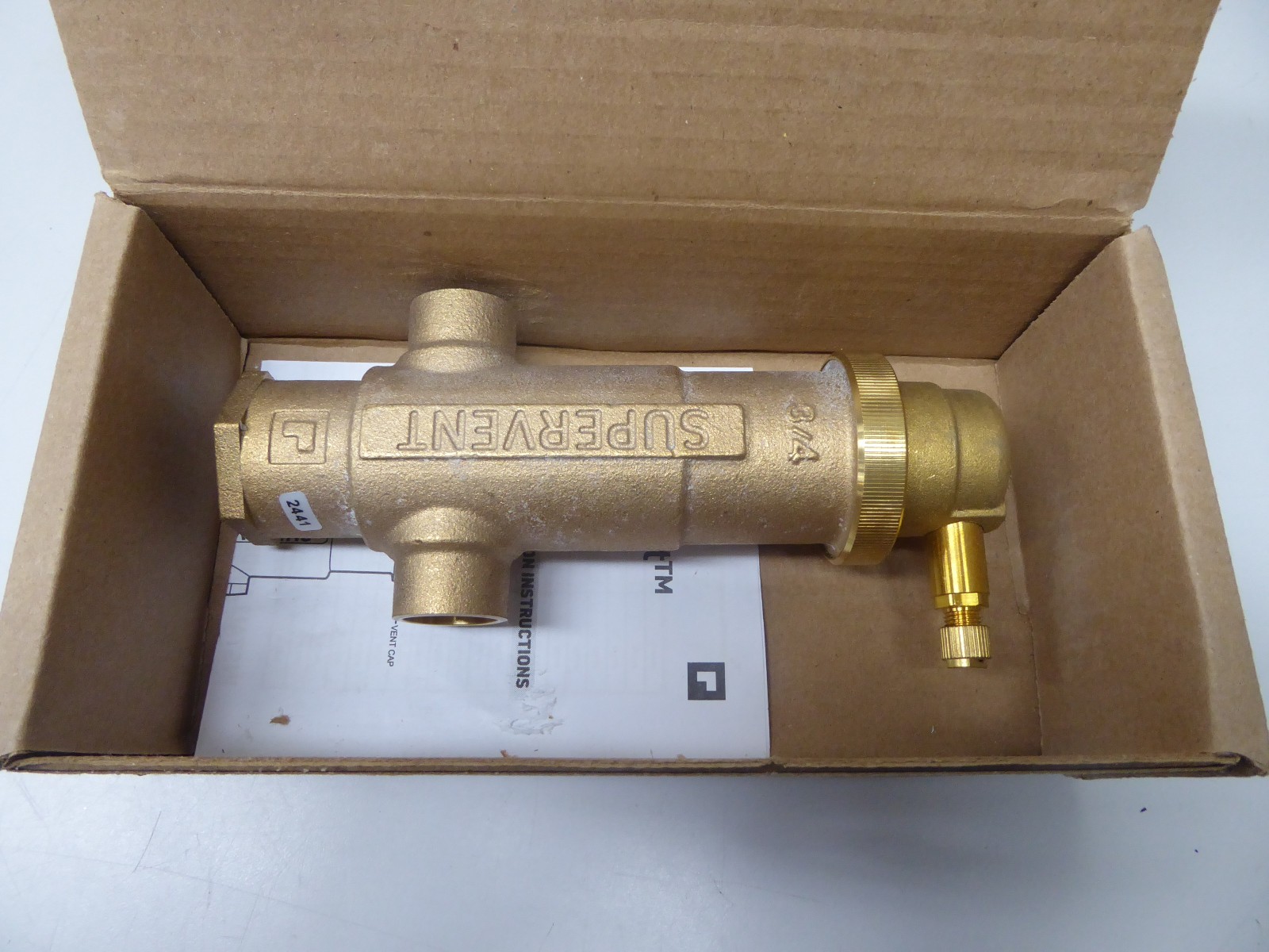 Resideo PV075S 3/4 Inch NPT Sweat Supervent Bronze Body Threaded Connections
