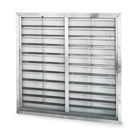 Dayton 4C835 36 In 39″H-W 5.75″L Aluminum Fan Wall Shutter, 36-1/2 In X 36-1/2