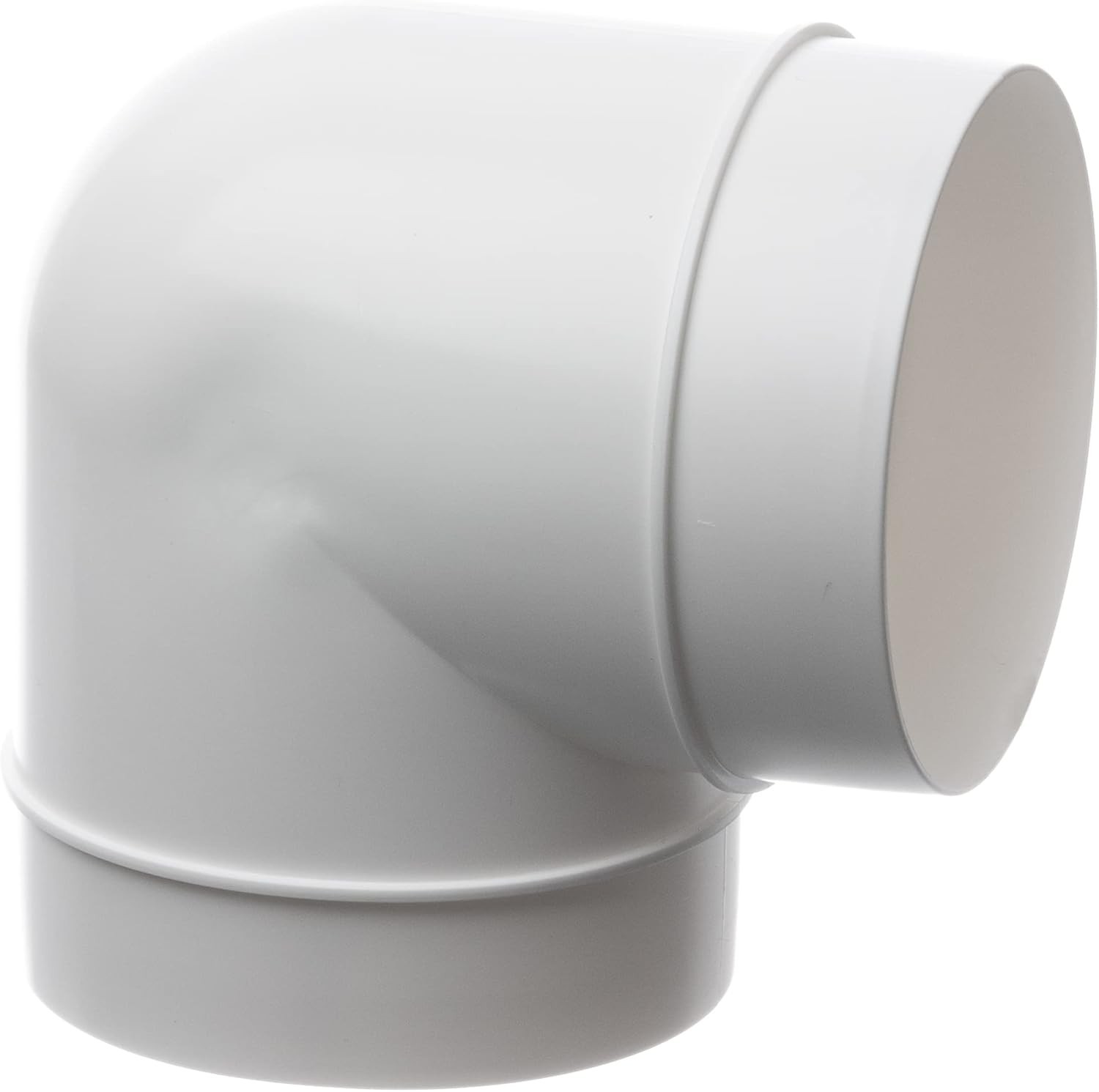 4 Inch 90 Degree round Duct Elbow Connector – Plastic Ventilation Pipe Bend Fitt