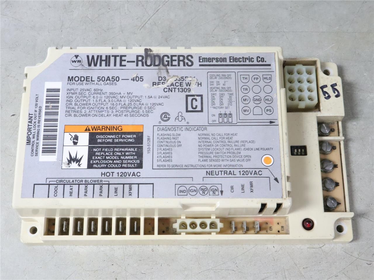 White Rodgers 50A50-405 Control Board Universal Ignition Module D340035P01 #55