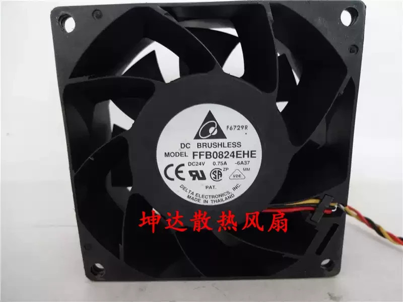 1PCS Delta FFB0824EHE 8038 24V 0.75A 8CM 3-wire inverter fan