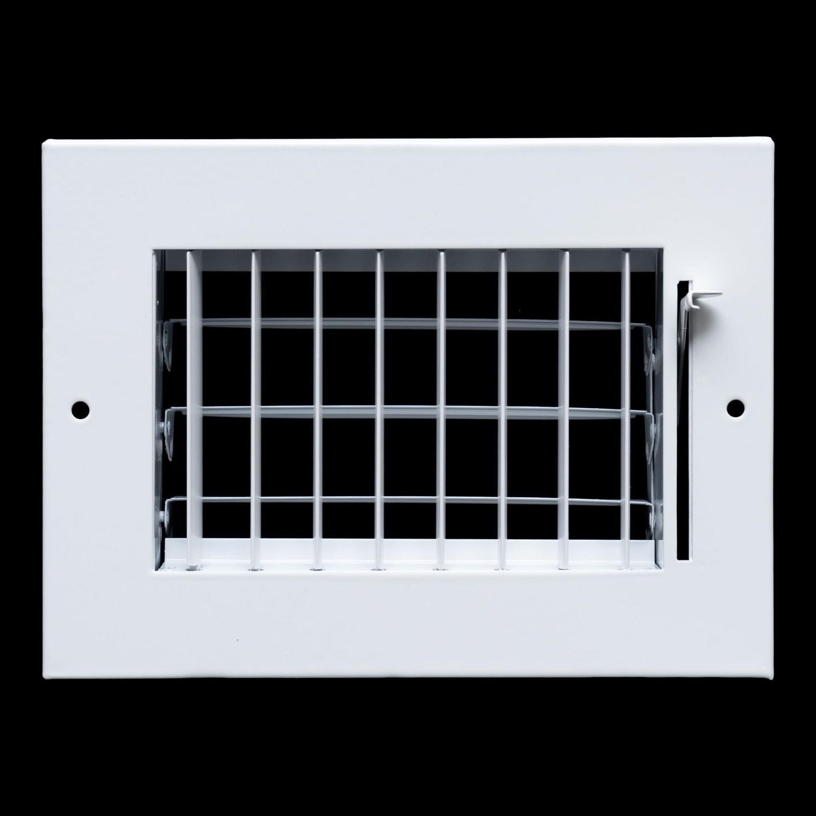 Handua 6×4 Steel Adjustable Air Supply Grille White Ceiling Wall Vent Cover