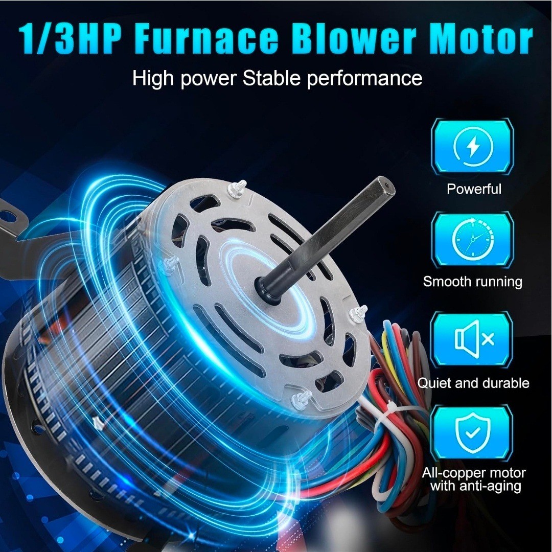 HB41TQ113 Furnace Blower Motor 1/3 HP 115V 1075RPM for Carrier Bryant HC41TE113