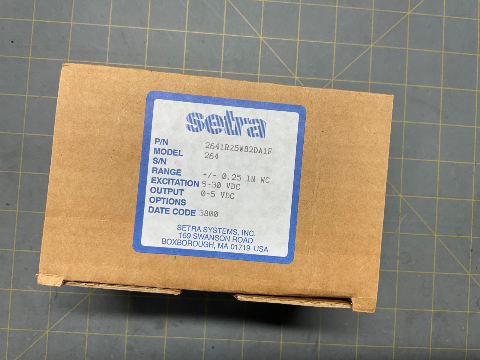 NEW SETRA 2641R25WB2DA1F JOHNSON CONTROLS PRESSURE TRANSDUCER