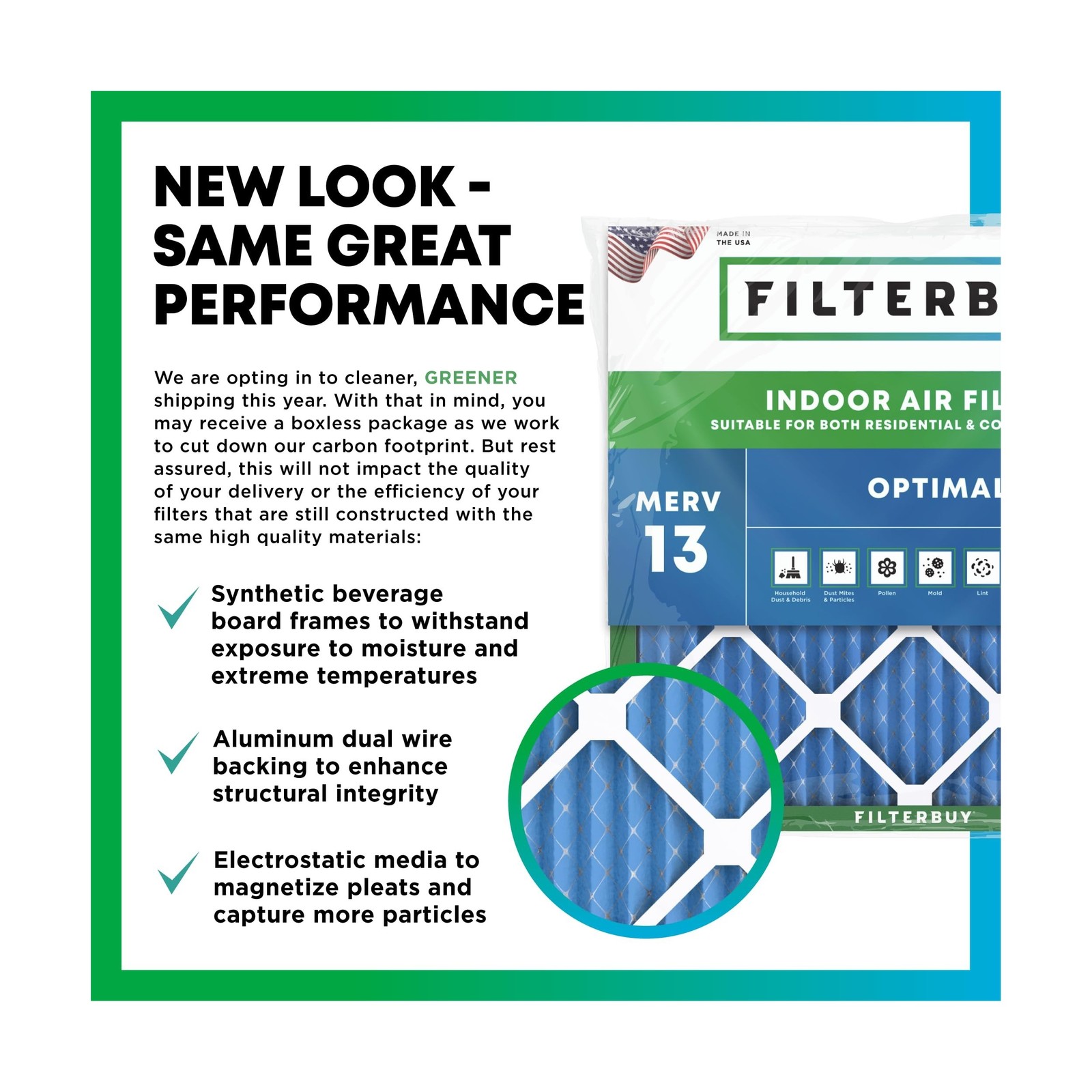 Filterbuy 20x25x4 Air Filter MERV 13 Optimal Smoke & Allergy Defense (2-Pack)…