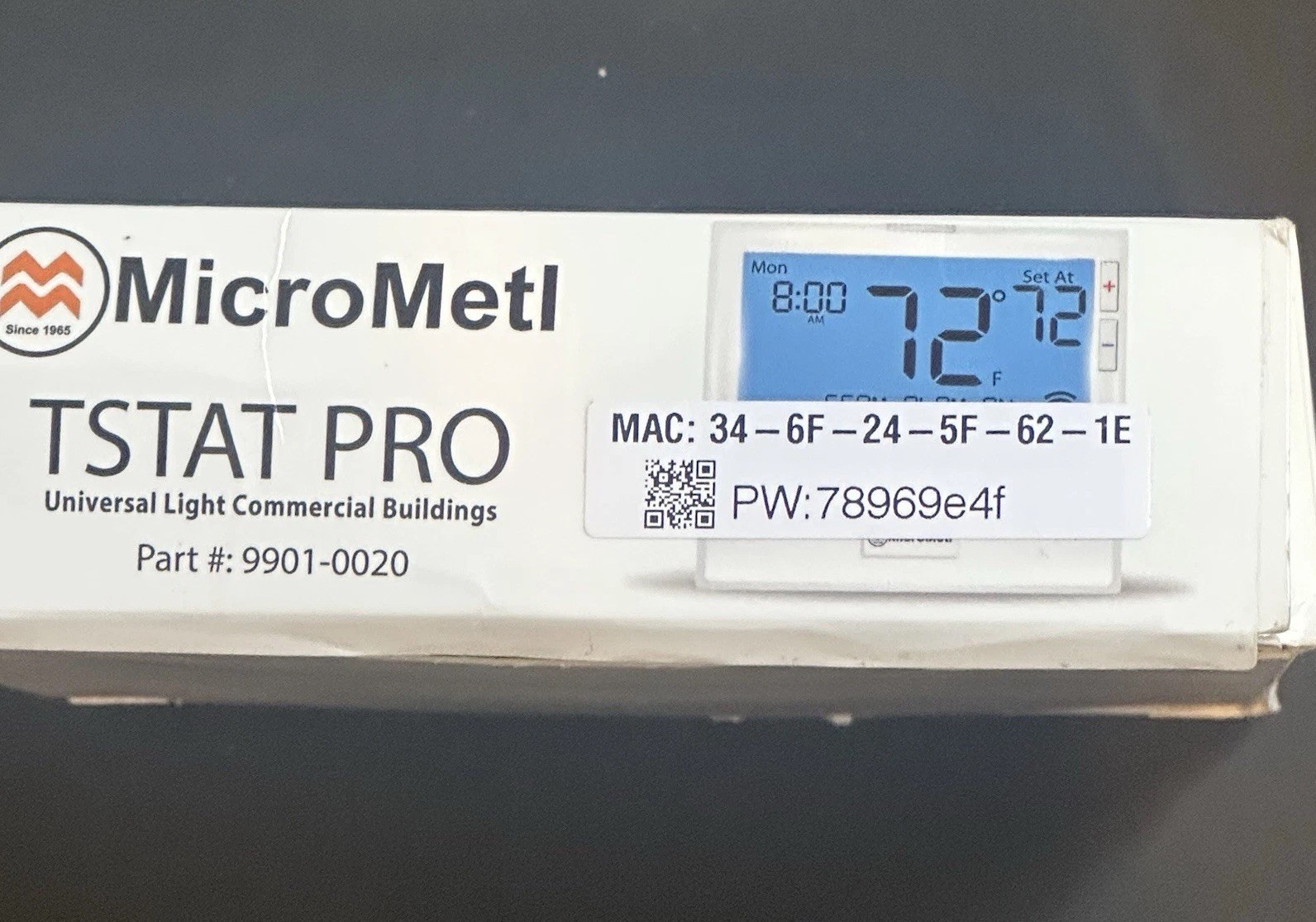 MicroMetl TSAT PRO Commercial Thermostat Part # 9901-0020 New Open Box