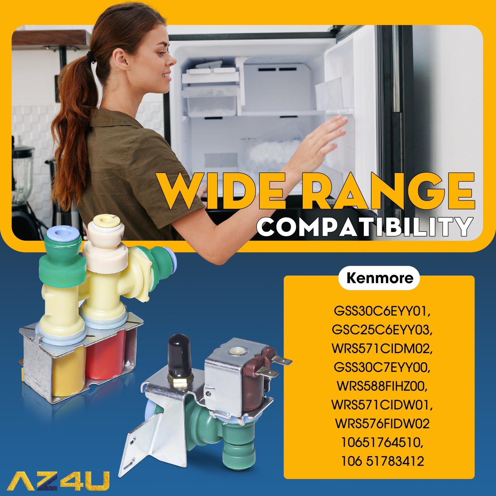 AZ4U WPW10238100 W10238100 & 3.94 x 4.72 x 3.54 inches, As picture