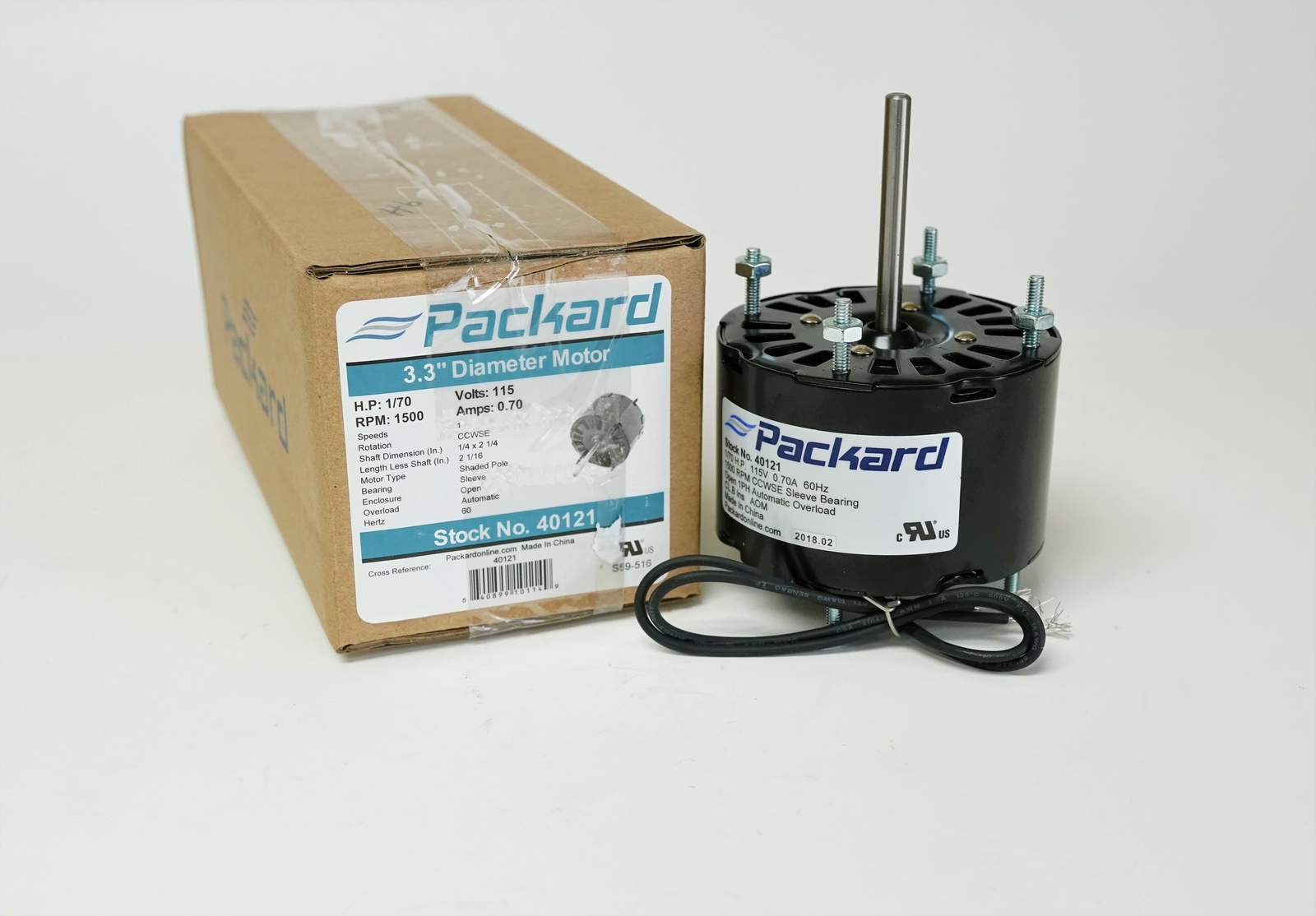 40121 3.3″ Motor 1/70 HP 1500 RPM 115 Volts CCW Rotation Replaces Fasco D121 U15
