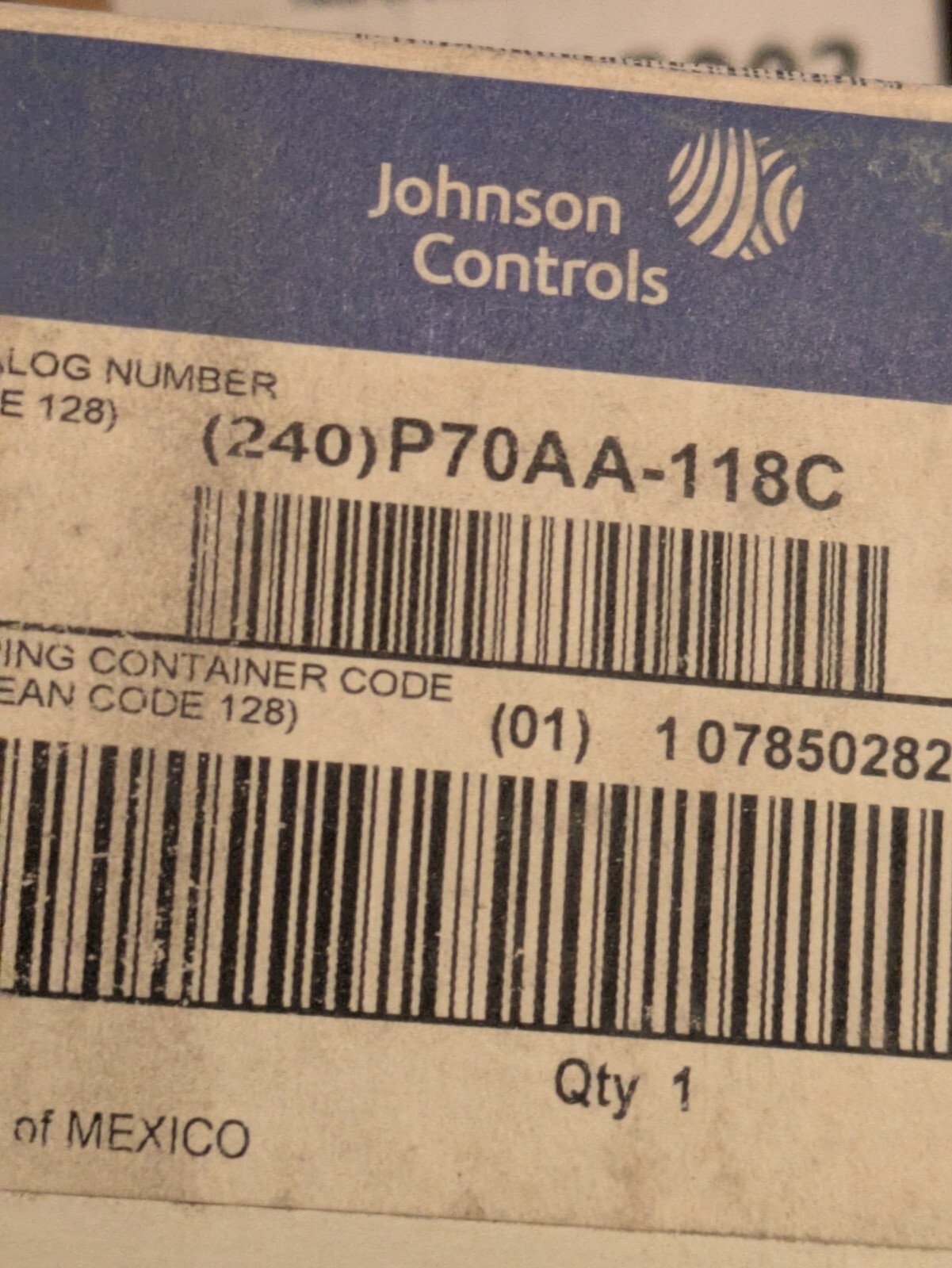 Johnson Controls Penn P70AA-118C Head Pressure Fan Cycling Switch New in Box