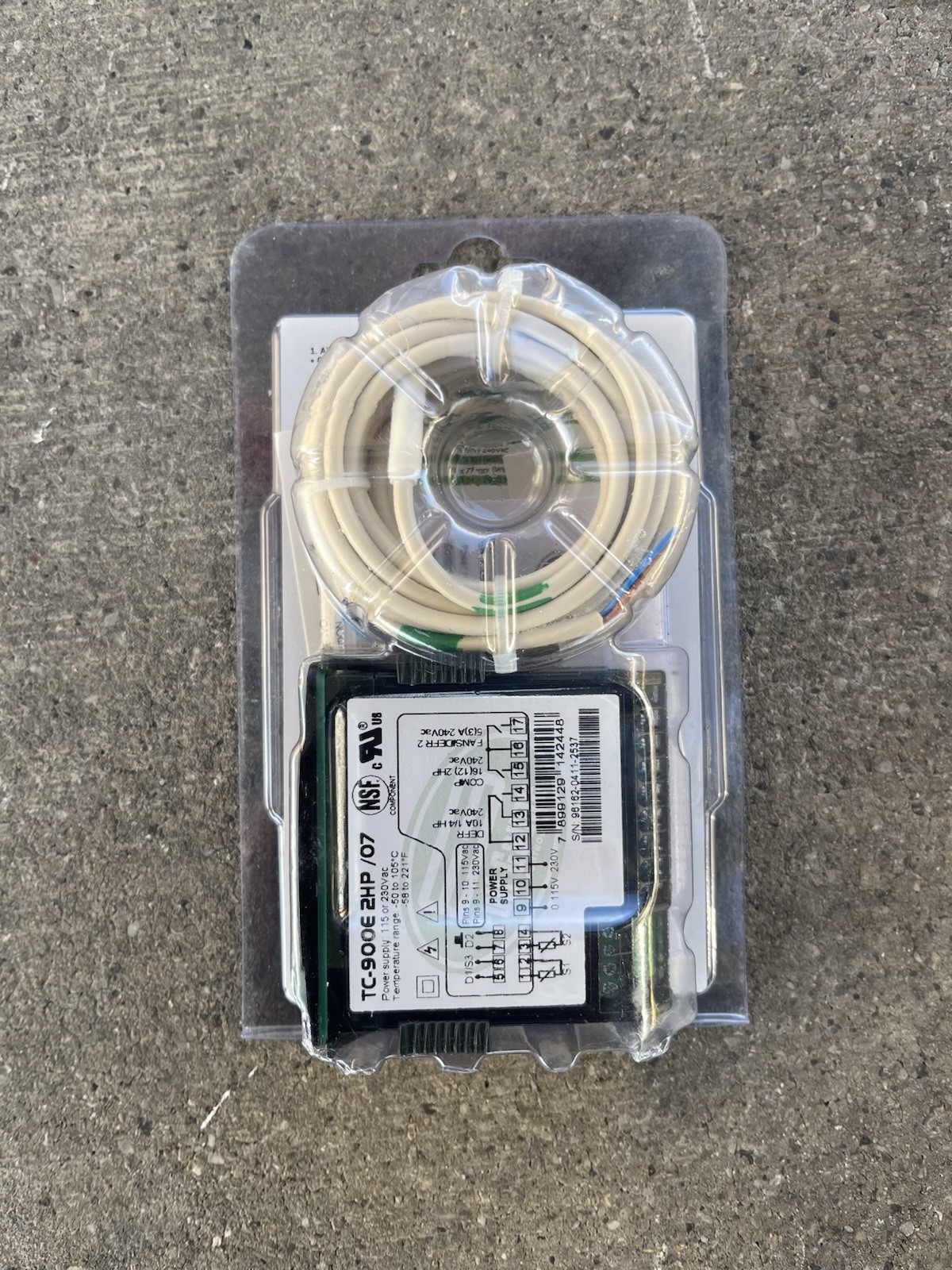 Ranco TC-900E 2HP Universal Refrigeration Controller 115/230V w/ 2 NTC Sensors