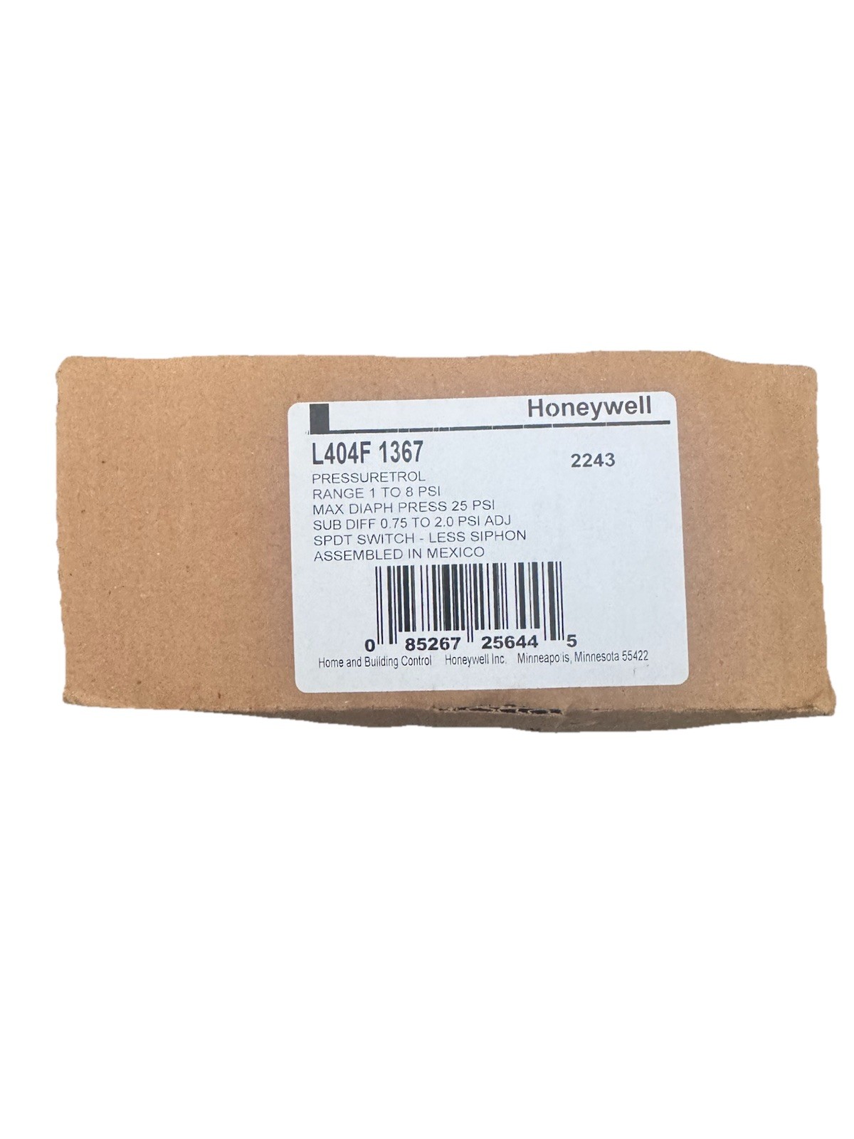 L404F1367 Pressuretrol Controller w/ Auto recycle (1 psi to 8 psi)