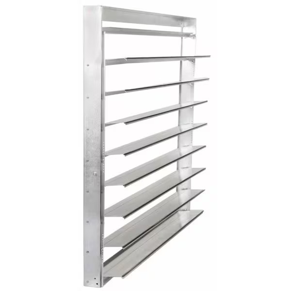 Dayton 36 in 38.75″H-W 4.5″L Alu Intake Shutter Dampr, 37 in x 37 in, Aluminum