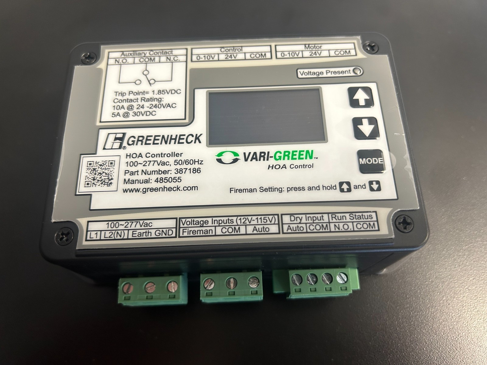 Greenheck VARI-GREEN HOA Control Transformer 387186