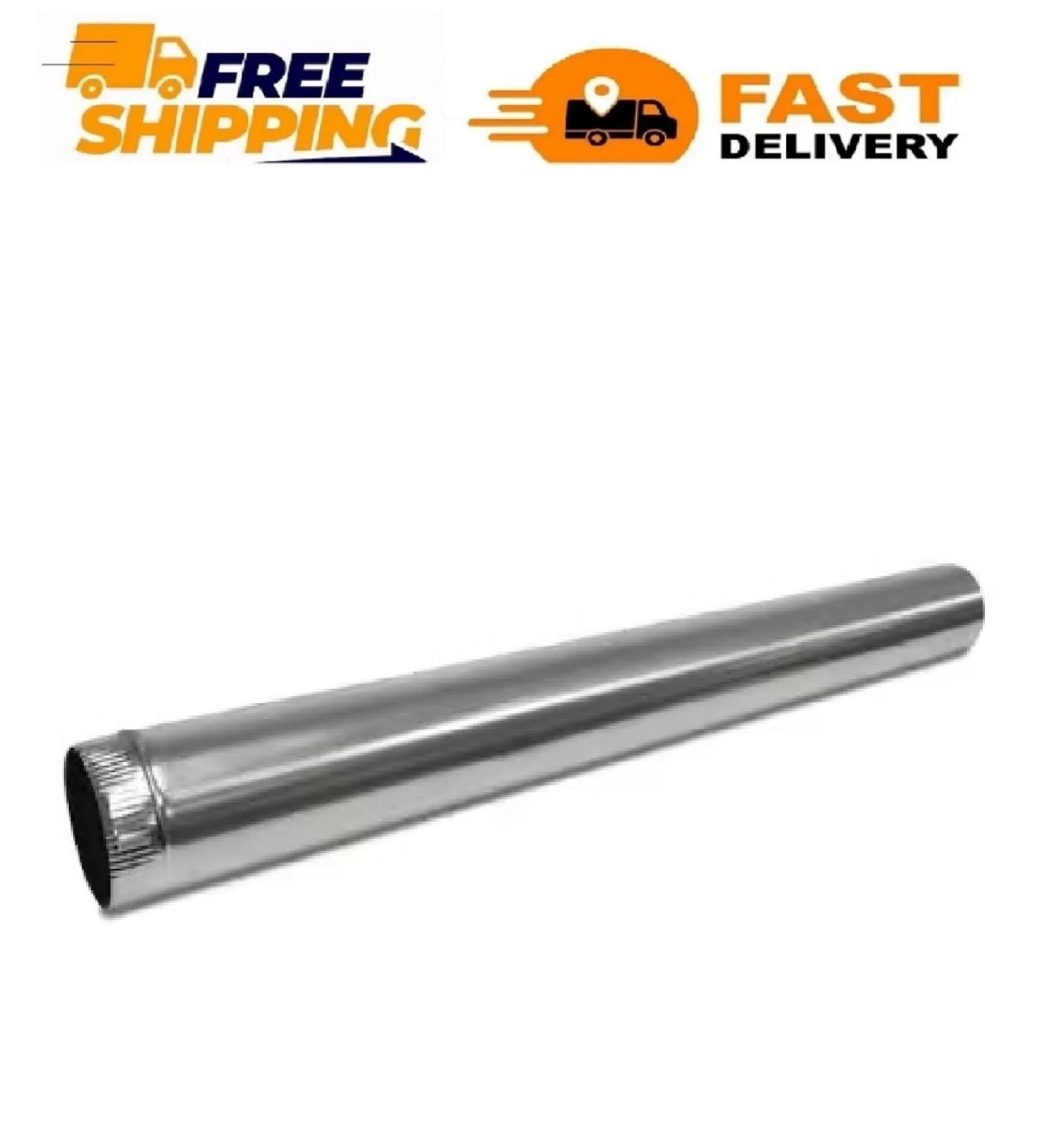 6 in. x 5 ft. Round Metal Duct Pipe
