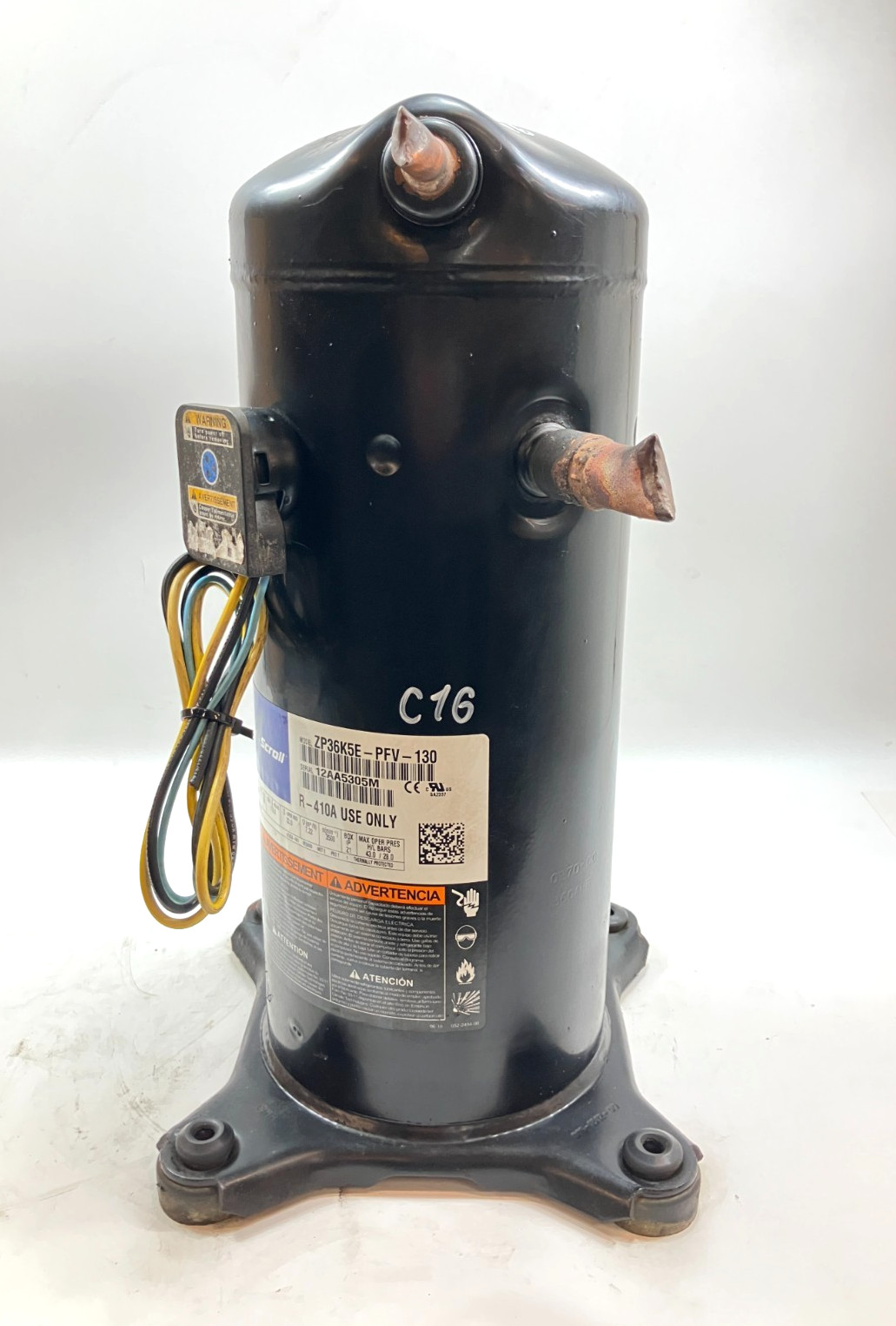 COPELAND Scroll ZP36K5E-PFV-130 36,000 BTU 230V 1PH 60HZ R-410A only! used #C16