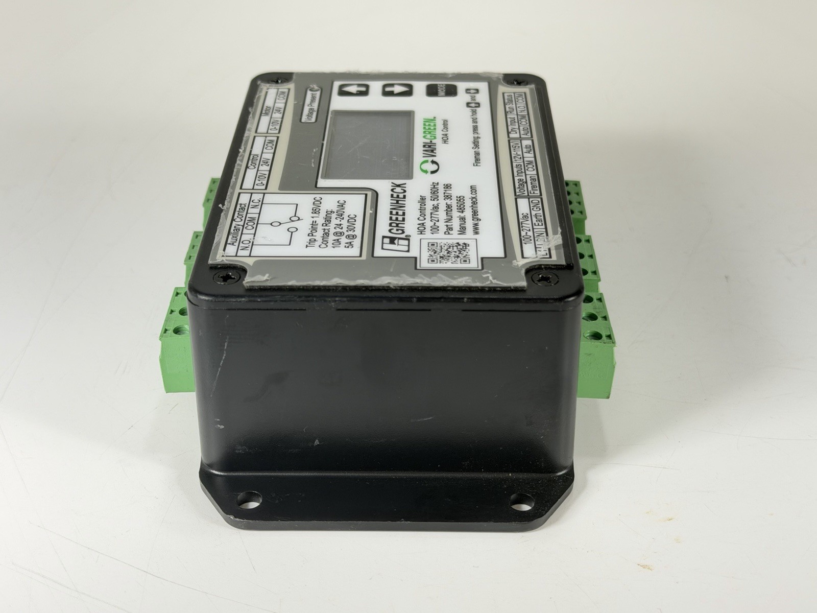 Greenheck 387186 Vari-Green HOA (Hand-Off-Auto) Control Transformer 100–277 VAC