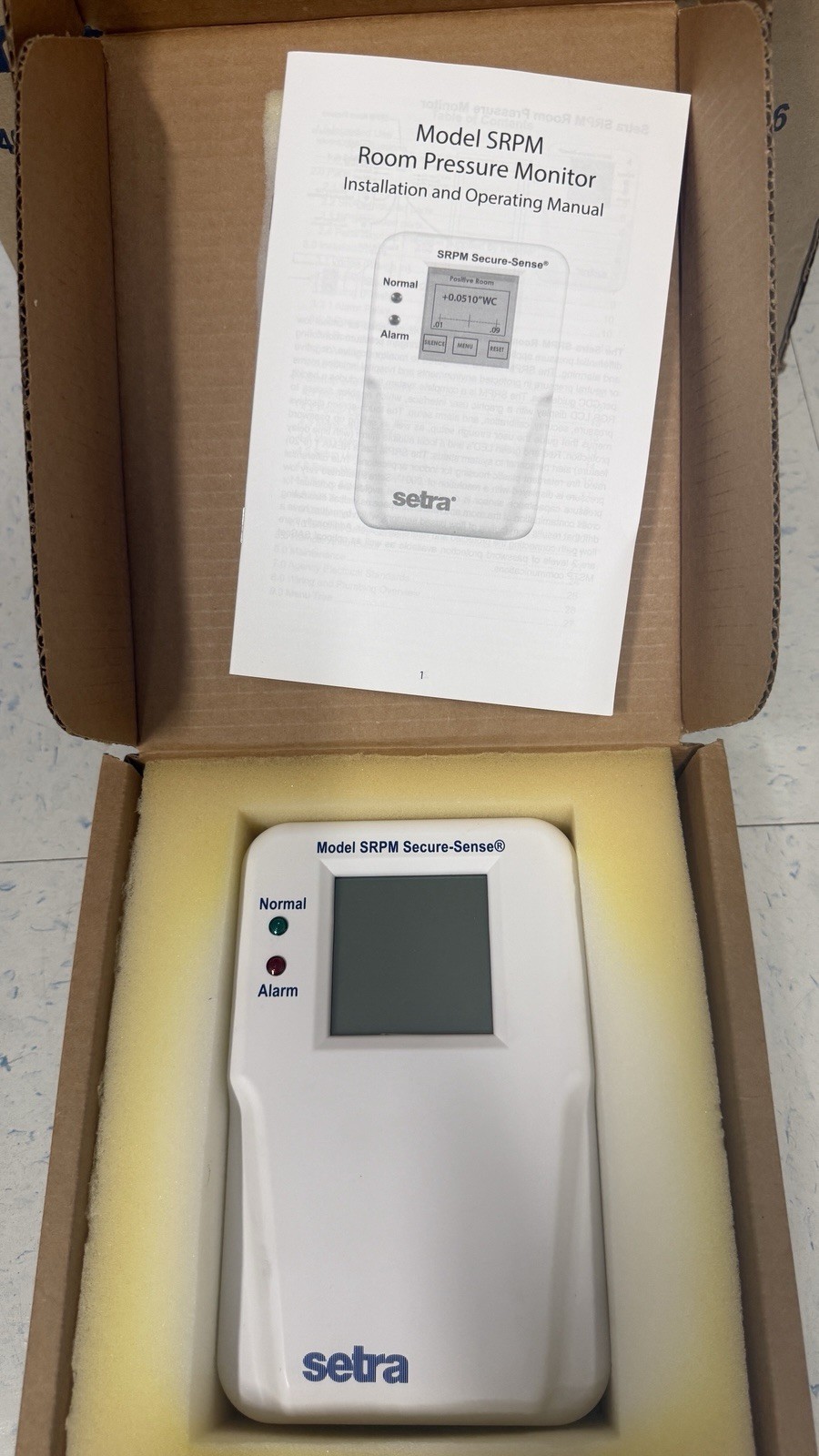 Setra SRPM-R25WB-A2-E Room Pressure Monitor W/ BACnet Communication
