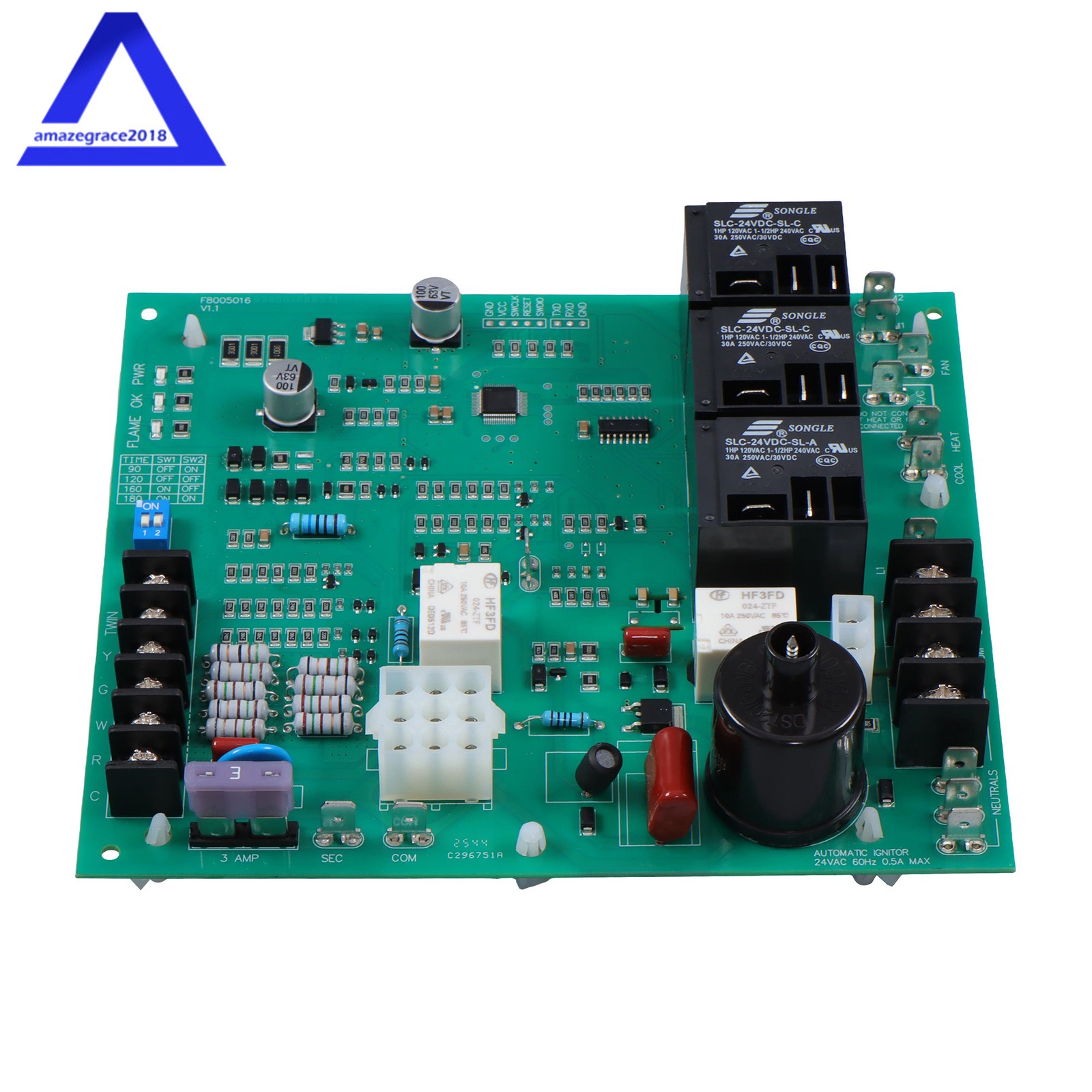 ICM Controls ICM292 Furnace Control Circuit Board 62-24140-04 / 62-24140-02