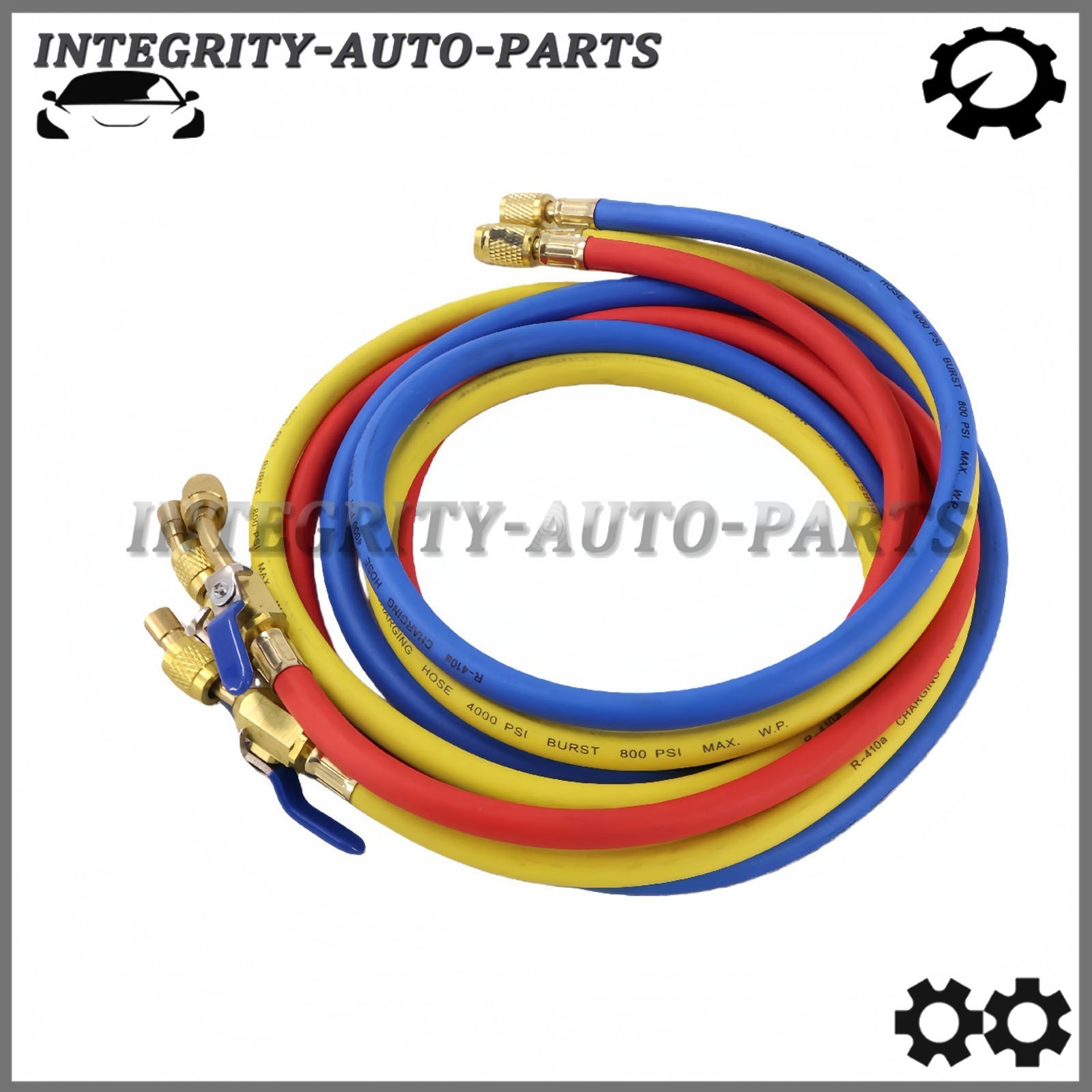 3Pack 29986 Plus II 1/4″ Hose with Compact Ball Valve 72″ Fit for R-410A Refrige