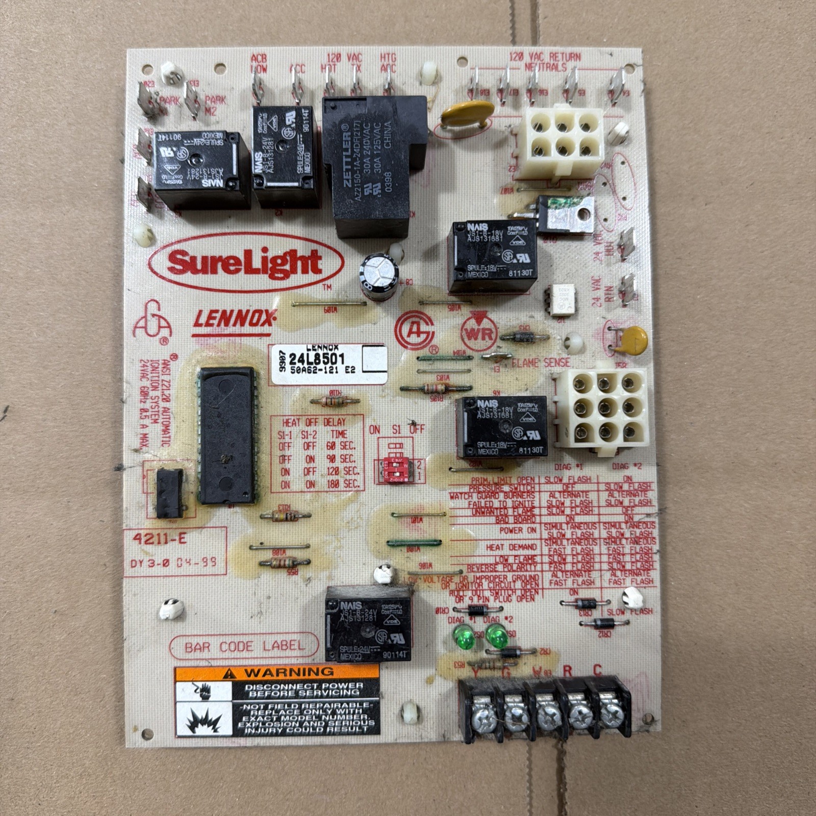 24L8501 – Lennox OEM Replacement Furnace Control Board