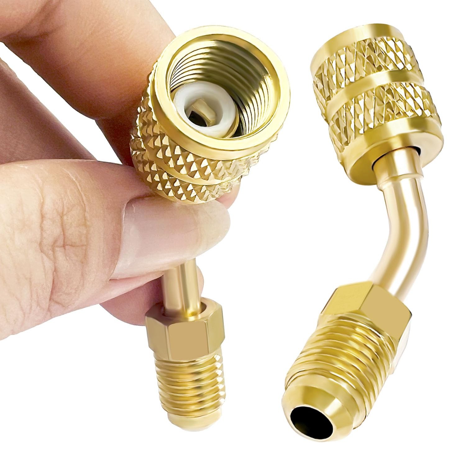 HZMM R410a Adapter for Mini Split System, 5/16 Inch SAE Female Quick…