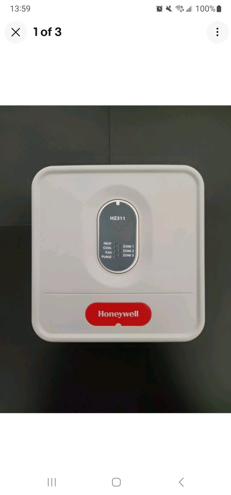 Honeywell HZ311 TrueZONE Control Panel