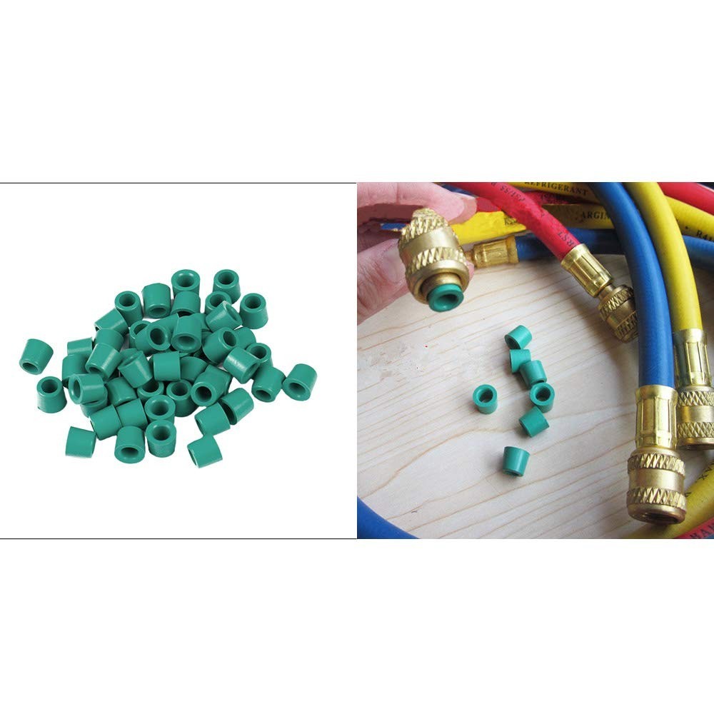 50pcs 1/4in A C Charging Hose Manifold Sealing O Ring Kit Replacement Rubber