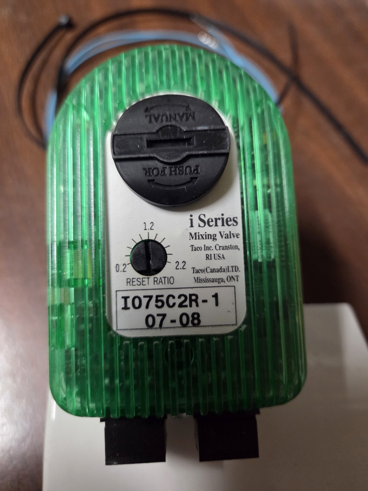 taco 1075c3r-1 3/4 sweat 3 way mixing valve/with outside control