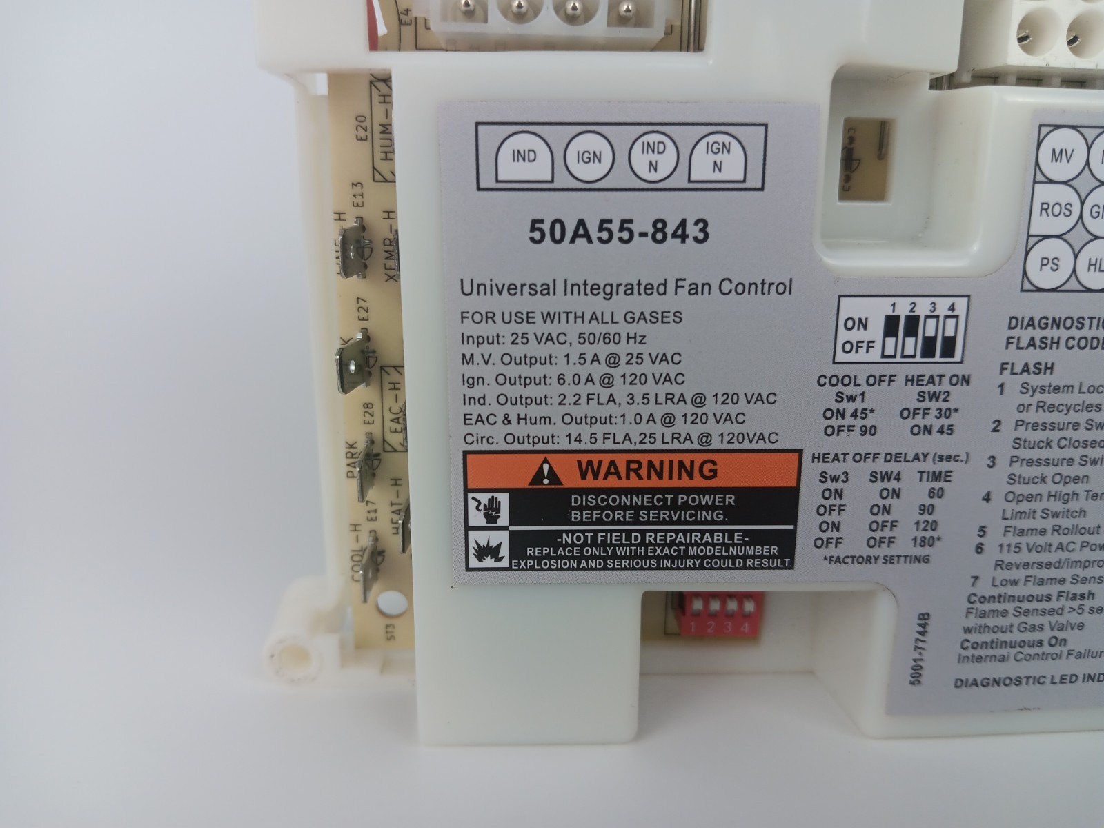 50A55-843 Furnace Control Board, Fit for White Rodgers Furnace Ignition Module..