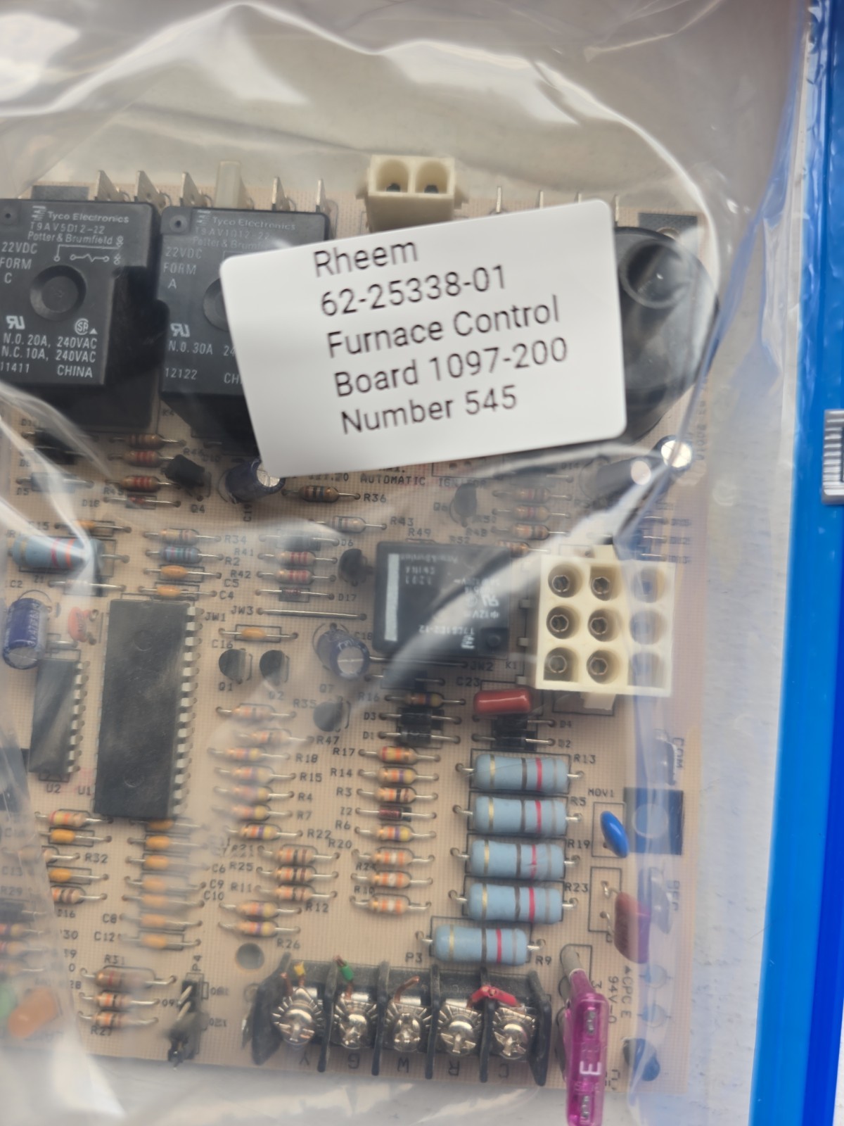 Rheem Furnace Control Board 62-25338-01, 1097-200 Num#545