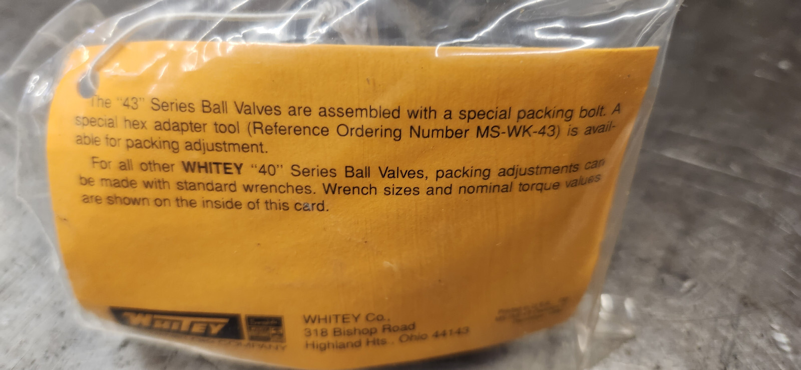 SWAGELOK WHITEY B-43YF2-125 3398 1/8″ NPT, Brass 4-Way Ball Valve NEW NO LEVER