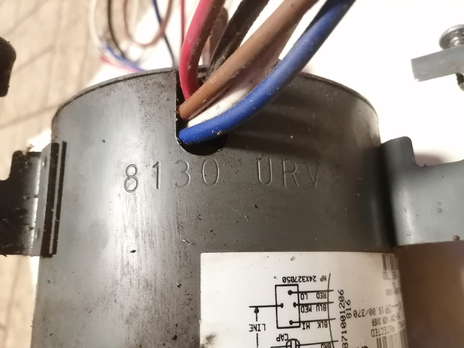 General Electric Air Conditioner Fan Motor 8130 S/ 5KCP29EK