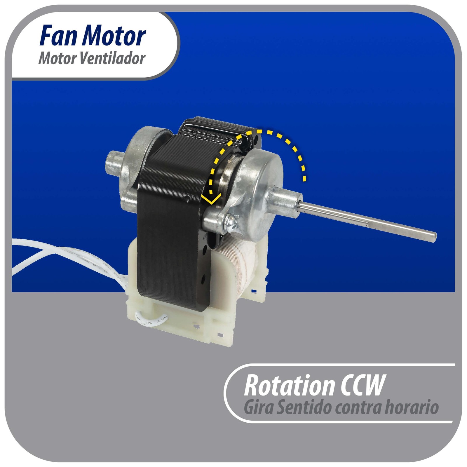 Appli Parts condenser Fan Motor universal replacement 110V 50/60Hz 0.25A 13W CCW