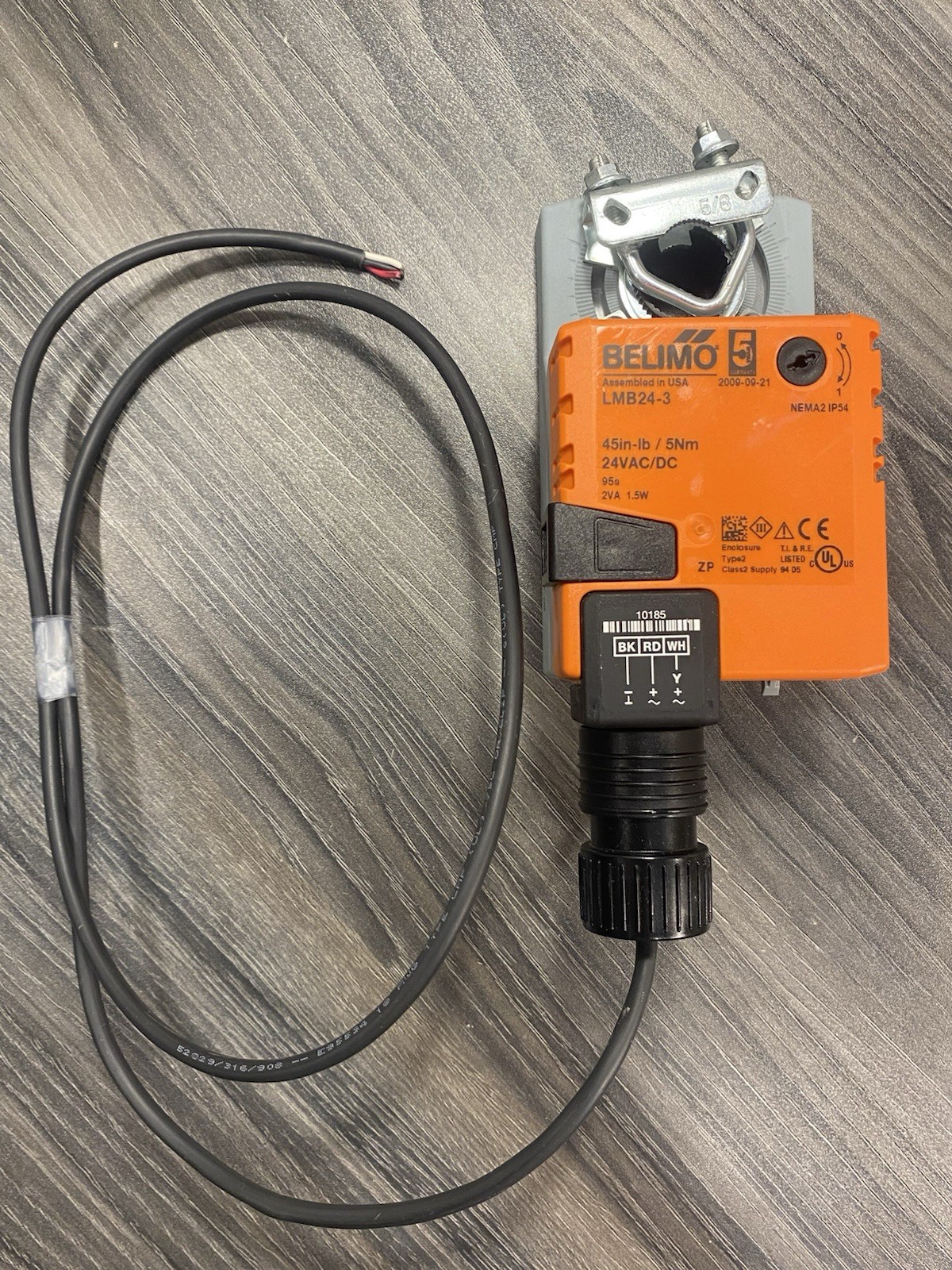 Belimo LMB24-3 Pneumatic Actuator 2-Position 45in-lb 5Nm 24 VAC/DC NEMA2 IP54