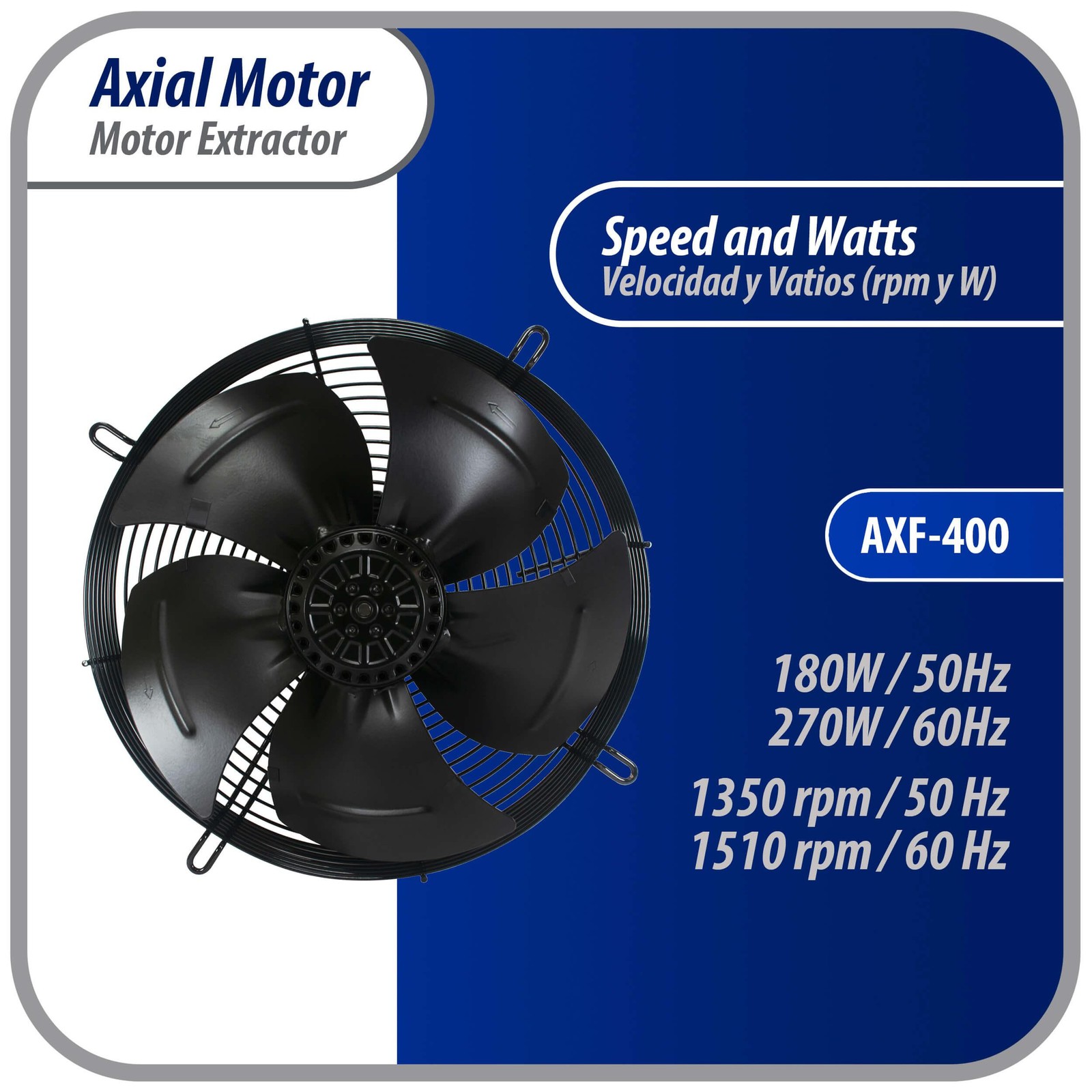 Appli Parts Axial Fan Motor Guard Mounted 15-3/4in (400mm) Fan Blade 220V/1Ph/50