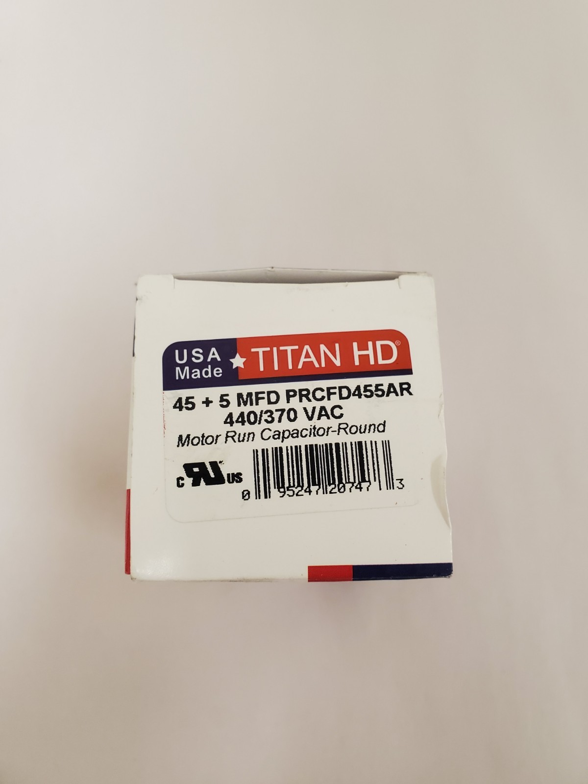 TITAN HD 45 Plus 5 MFD, 440V/370V Dual Voltage Round Run Capacitor (PRCFD455AR)