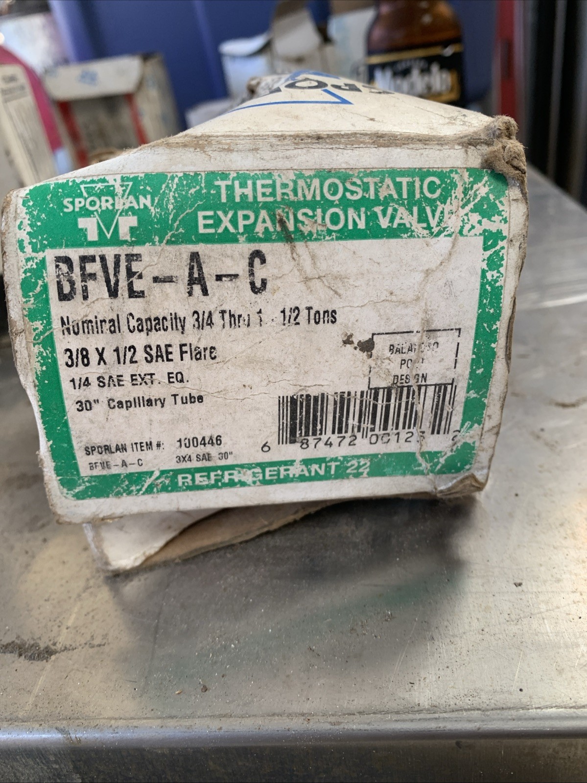Sporlan BFVE-A-C Thermostatic Expansion Valve TXV Brass for R22 MPN 100446