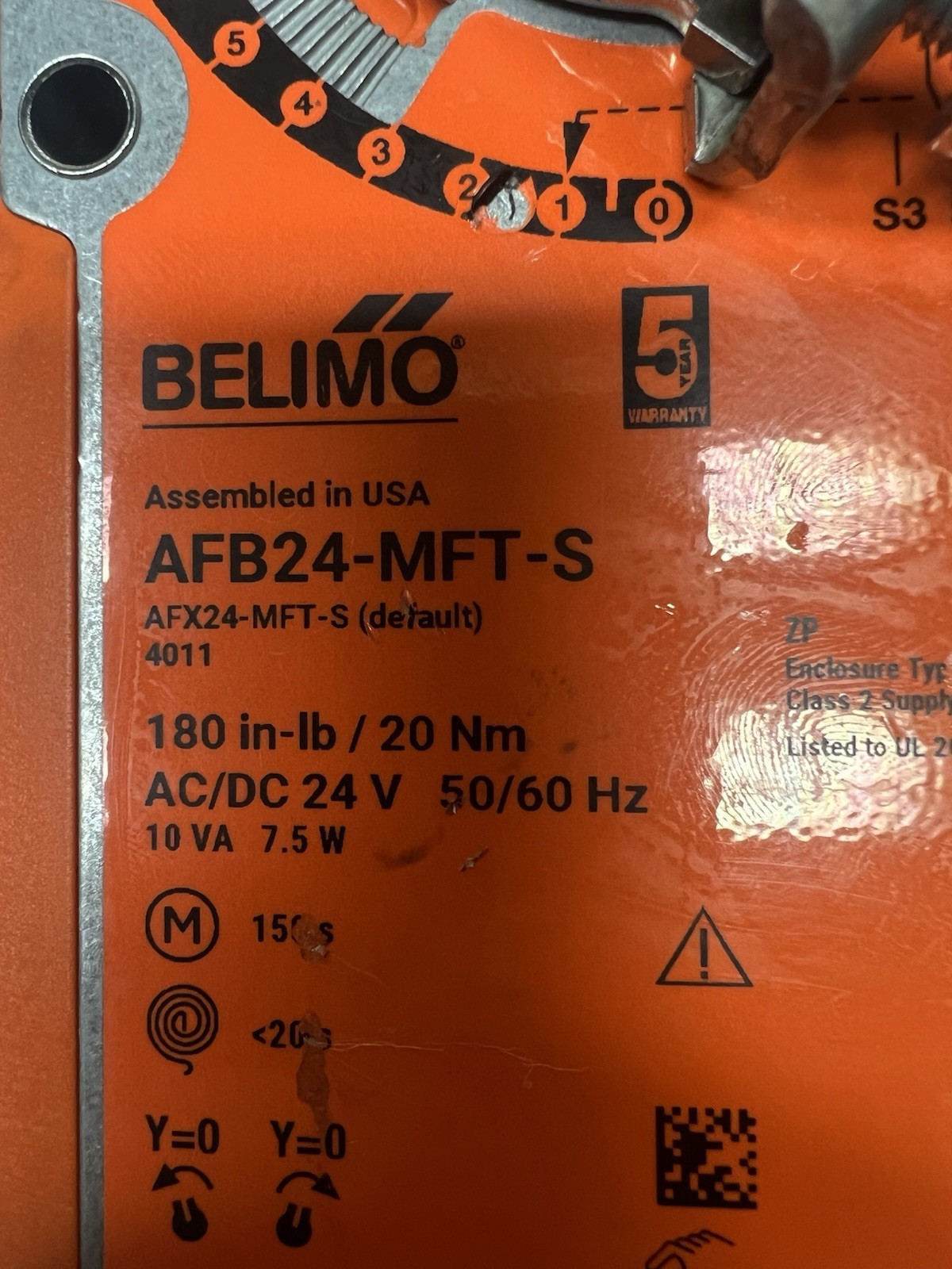 BELIMO AFB24-MFT-S DAMPER ACTUATOR, NEW OPEN BOX, MAKE OFFER