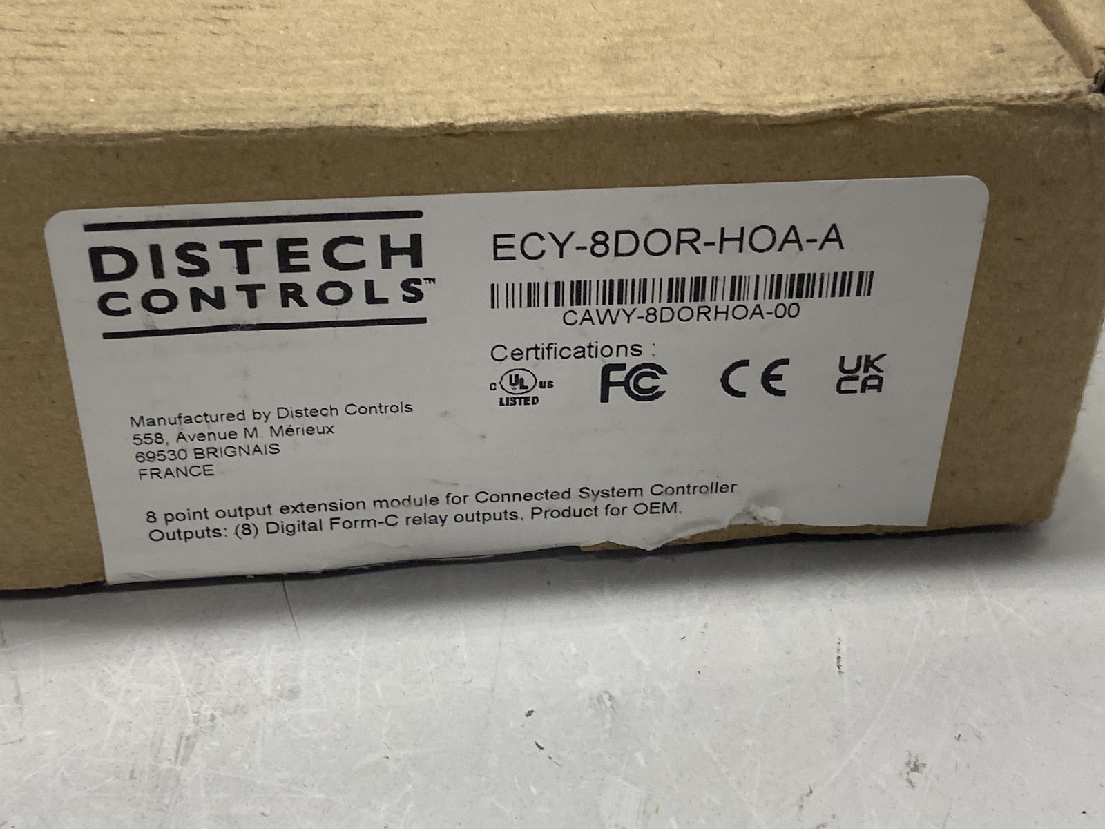Distech CAWY-8DORHOA-00 ECY-8DOR-HOA ECLYPSE Controller I/O Extension Module