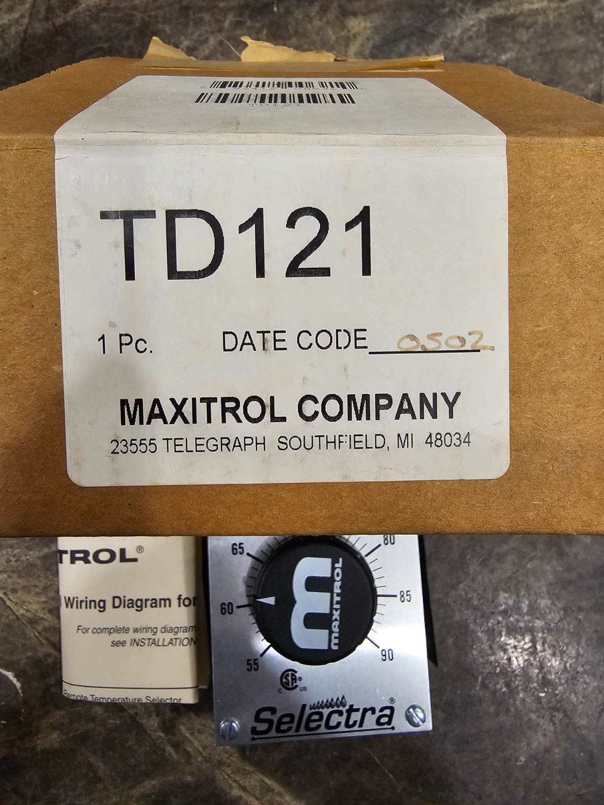 Maxitrol TD121 Selectra Temperature Control TD121 55-90 Degrees