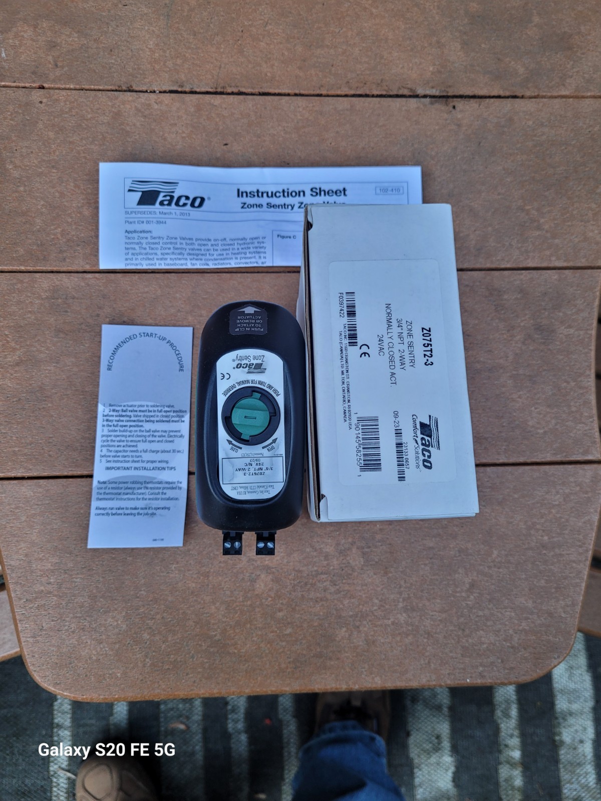 Taco Sentry 3/4″ NPT 2-Way Valve Model: Z0753T2-3